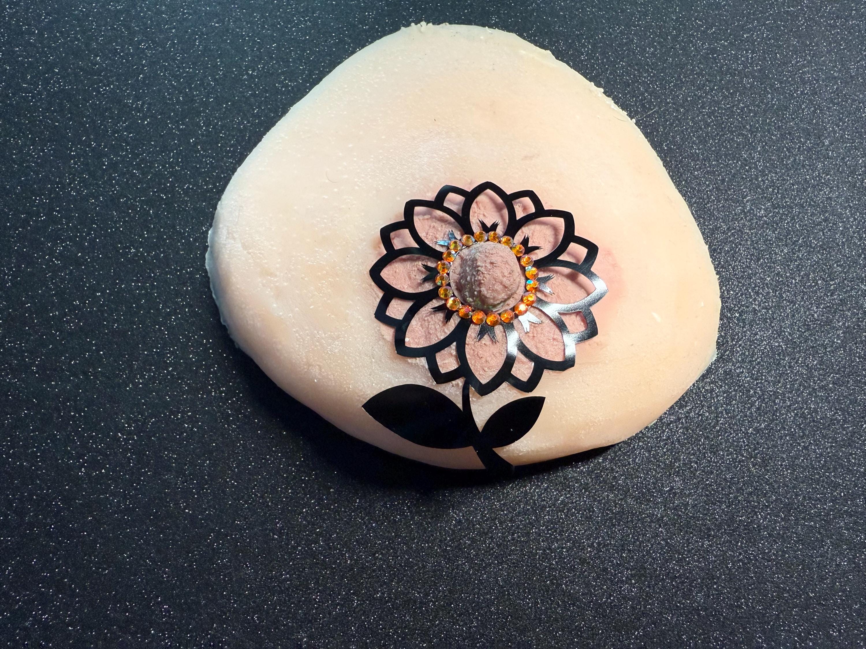 Rhinestone Flower Body Pasty | Rave Festival Body Jewelry | Discreet Packaging