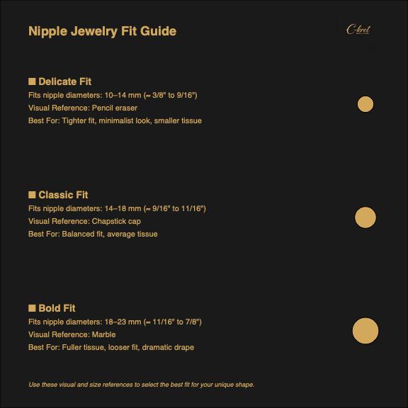 18K Gold Plated Nipple Jewelry | Dangling Flower Charms | Non-Pierced | Discreet Packaging