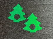 Christmas Tree Pasties | Holiday Nipple Covers | Glitter or Plain Green Festive Accessory | Discreet Packaging
