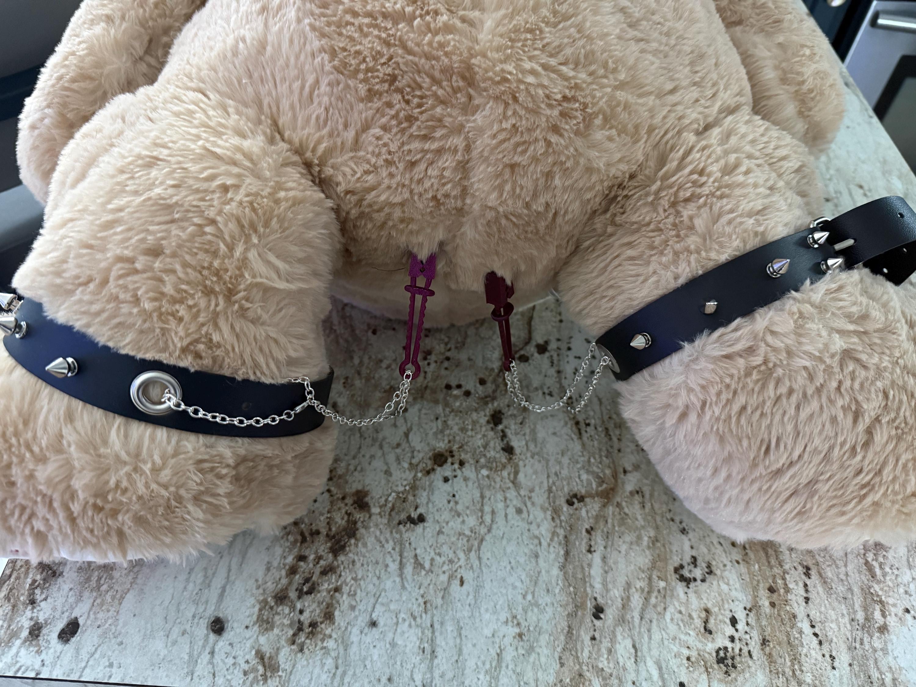 Restraint Harness with Lip and Nipple Connector | Adjustable Bondage Positioning Strap Set | Discreet Packaging