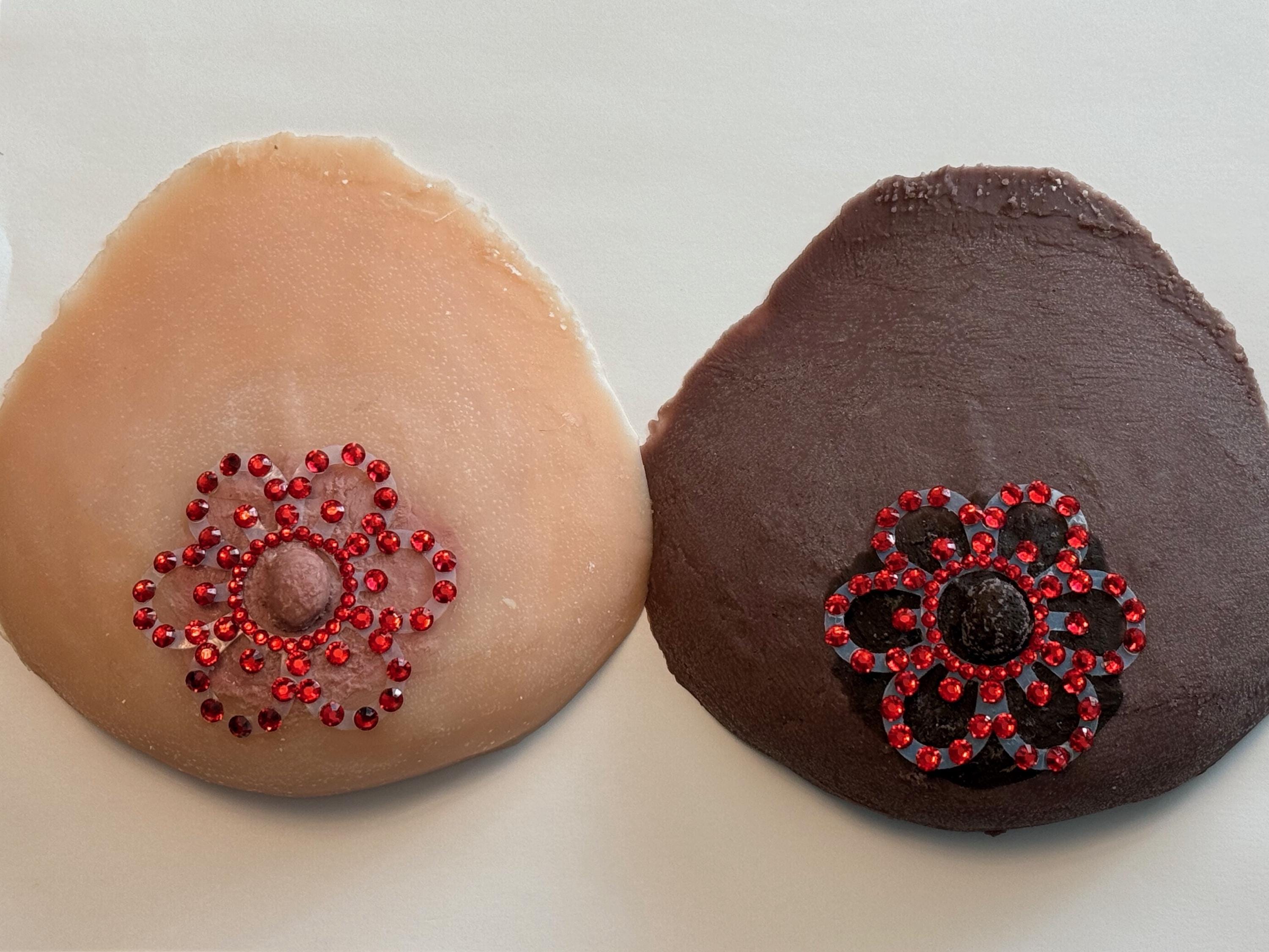 Rhinestone Flower Nipple Pasty | Rave Body Jewelry | Discreet Packaging