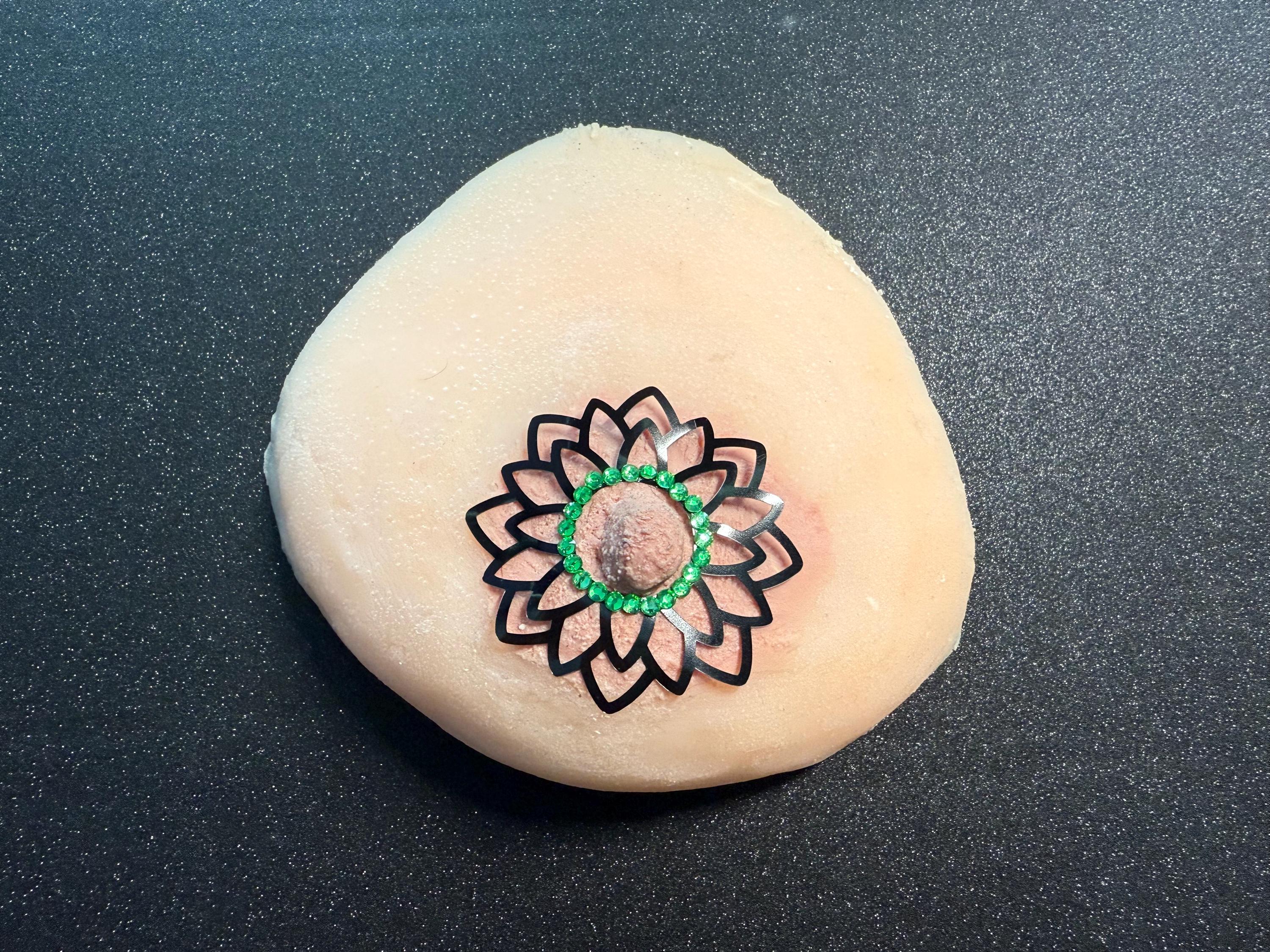 Rhinestone Flower Body Pasty | Rave Festival Body Jewelry | Discreet Packaging