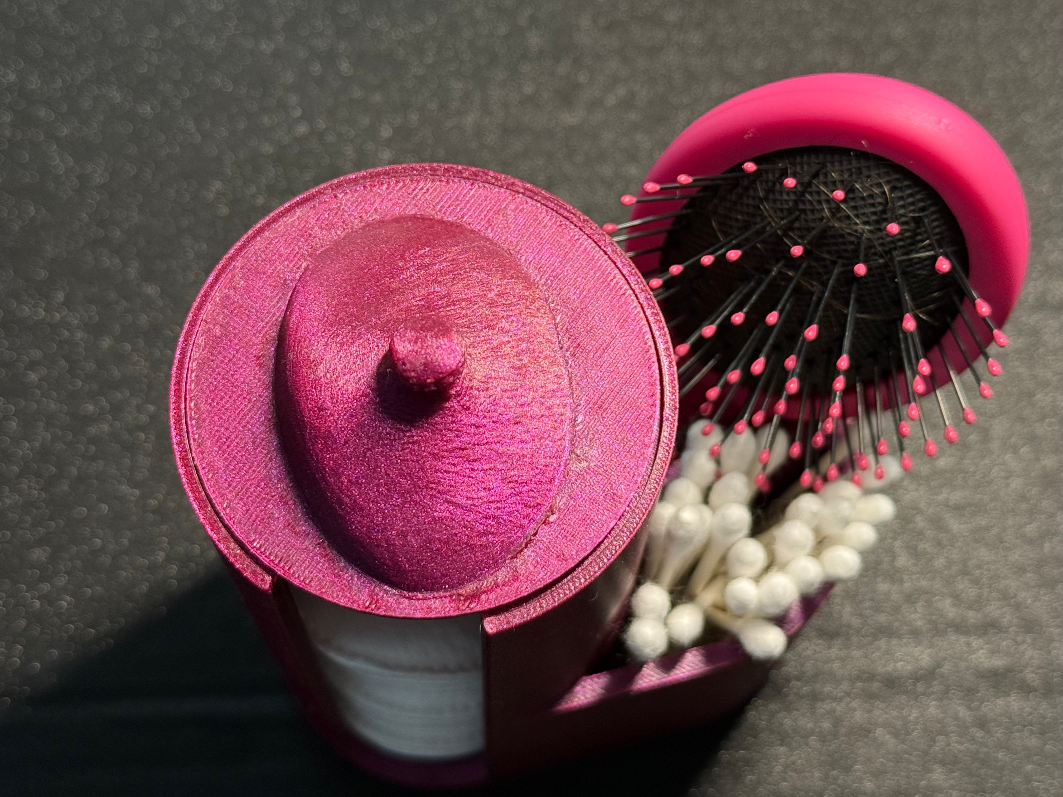 C-Kret Bathroom Organizer | Custom Lid Storage Container | Cotton Swab Holder |Vanity Organizer | Unique Adult Decor | Discreet Packaging