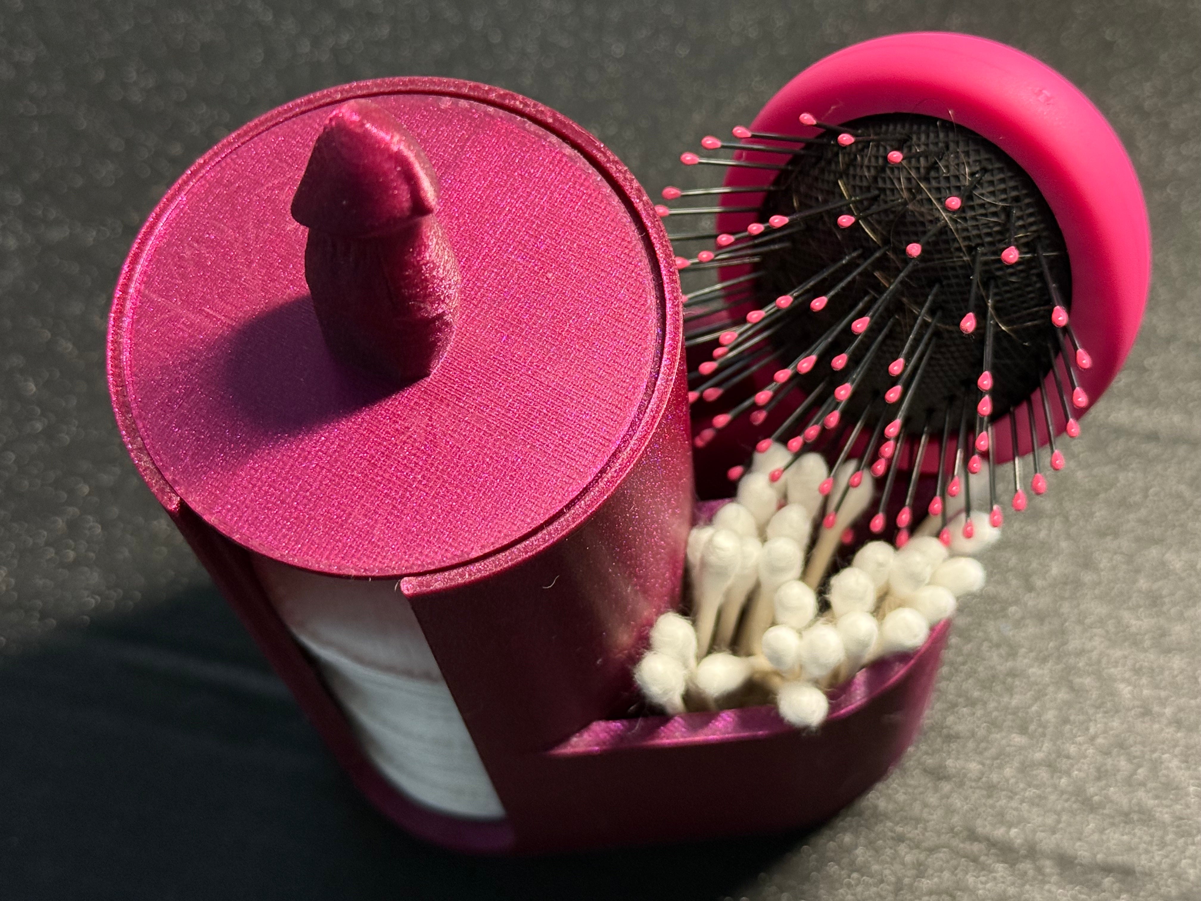 C-Kret Bathroom Organizer | Custom Lid Storage Container | Cotton Swab Holder |Vanity Organizer | Unique Adult Decor | Discreet Packaging