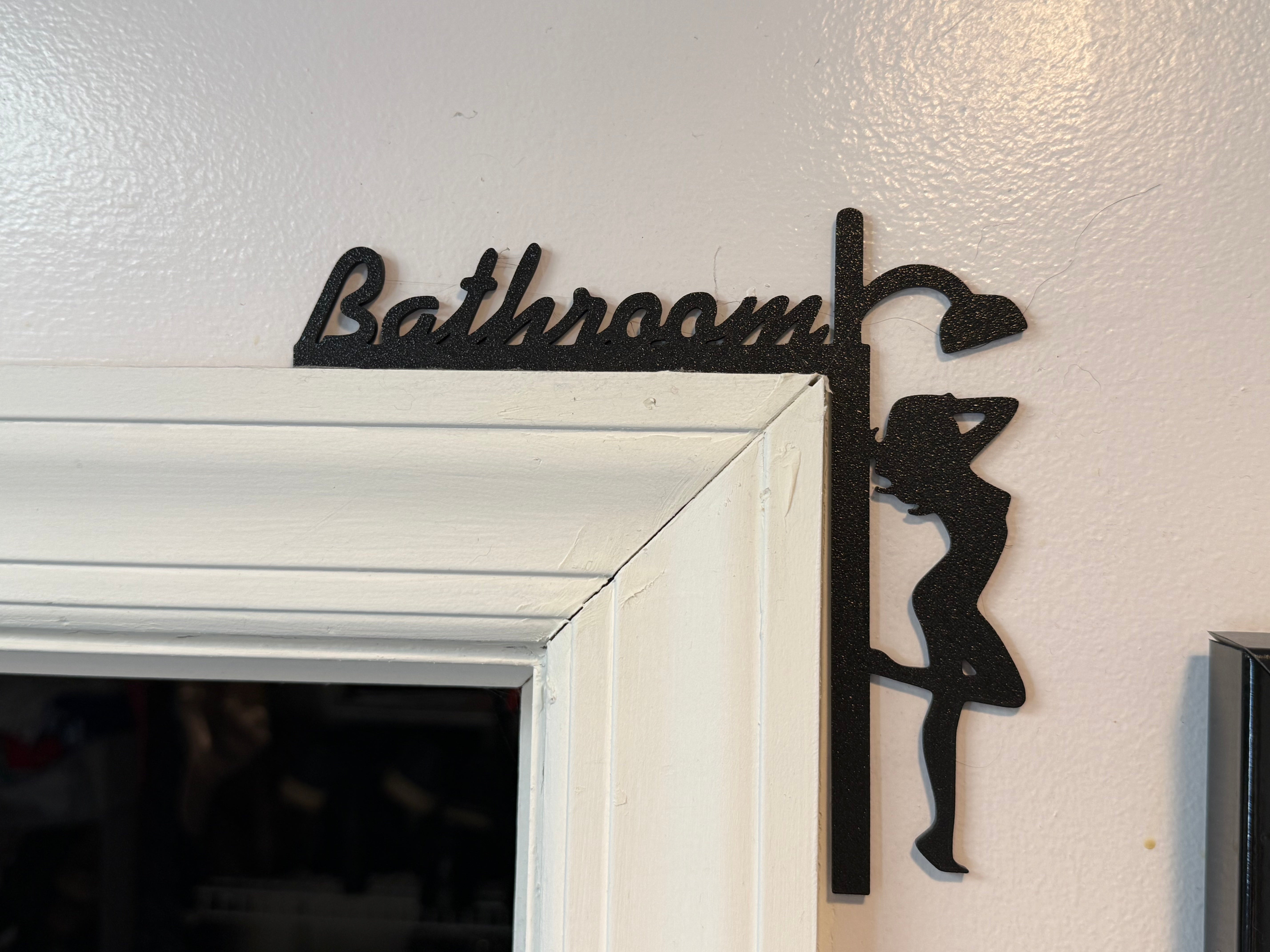 Bathroom Wall Sign | Shower or Bathtub Silhouette | 3D Printed Bathroom Decor | Playful Home Accent | Discreet Packaging