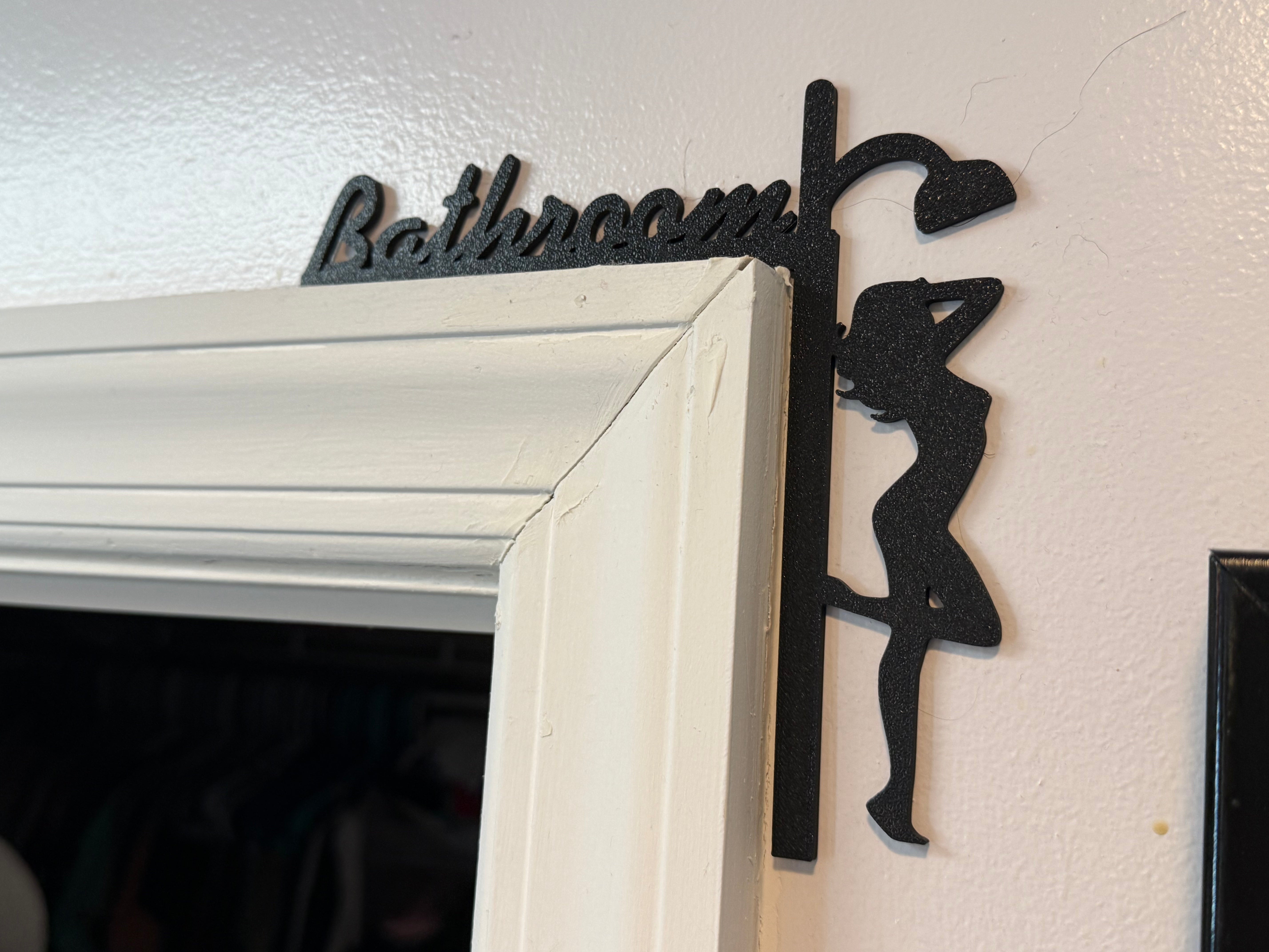 Bathroom Wall Sign | Shower or Bathtub Silhouette | 3D Printed Bathroom Decor | Playful Home Accent | Discreet Packaging