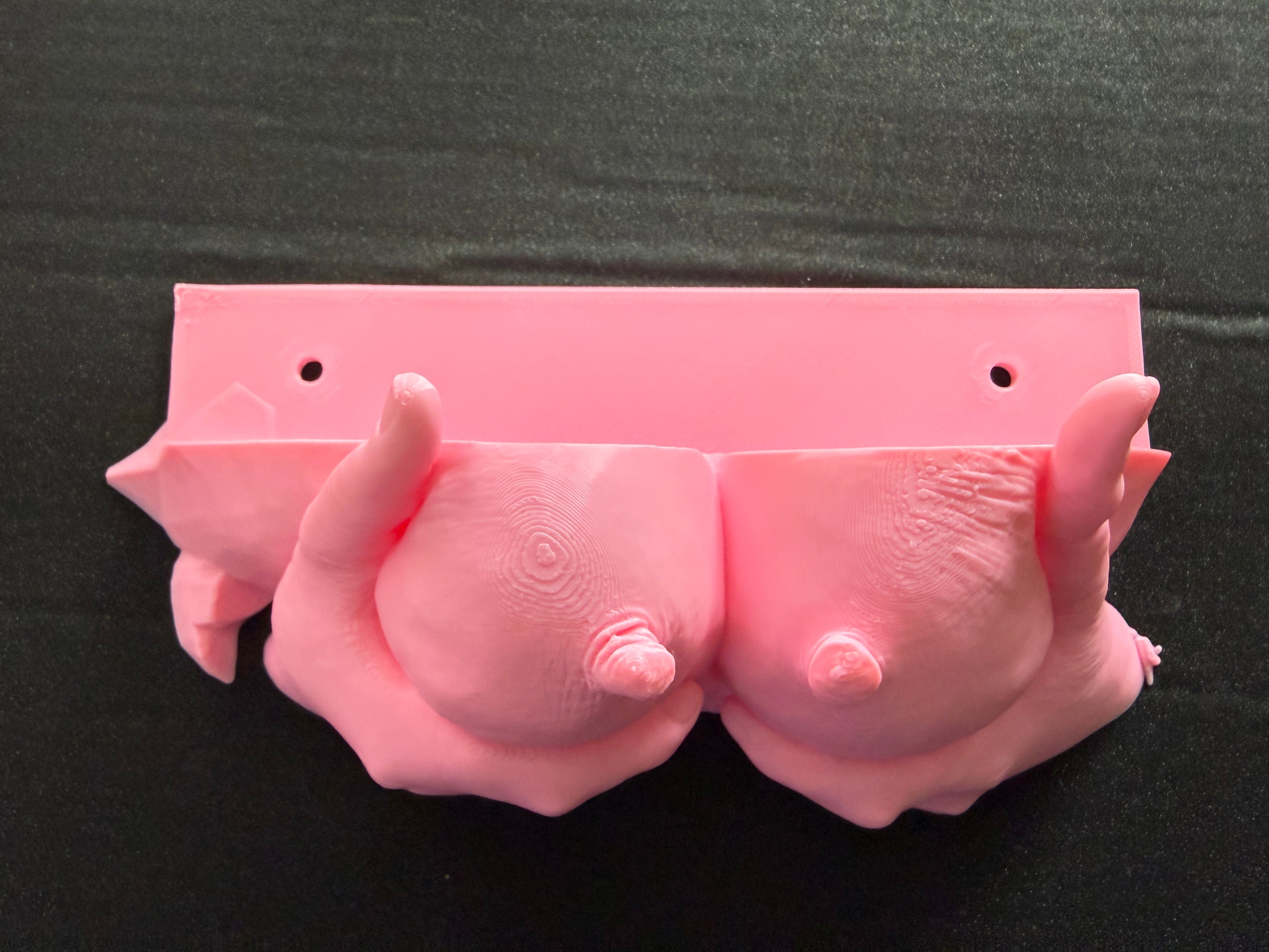 Body Form Wall Shelf | 3D Printed Feminine Art Storage | Bold Vanity Decor