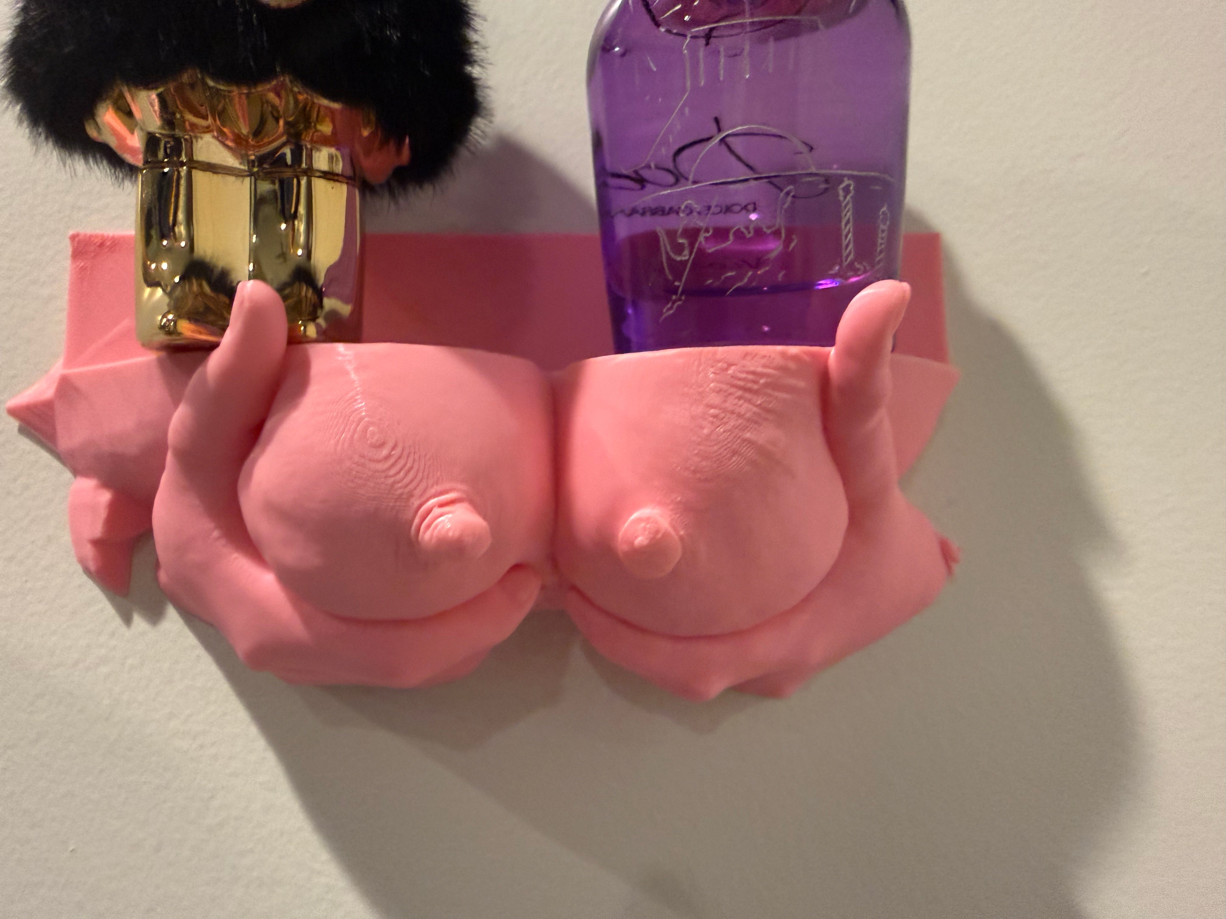 Body Form Wall Shelf | 3D Printed Feminine Art Storage | Bold Vanity Decor