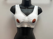 Printed Nipple Sports Bra | Novelty Festival Top & Conversation Starter | Discreet Packaging