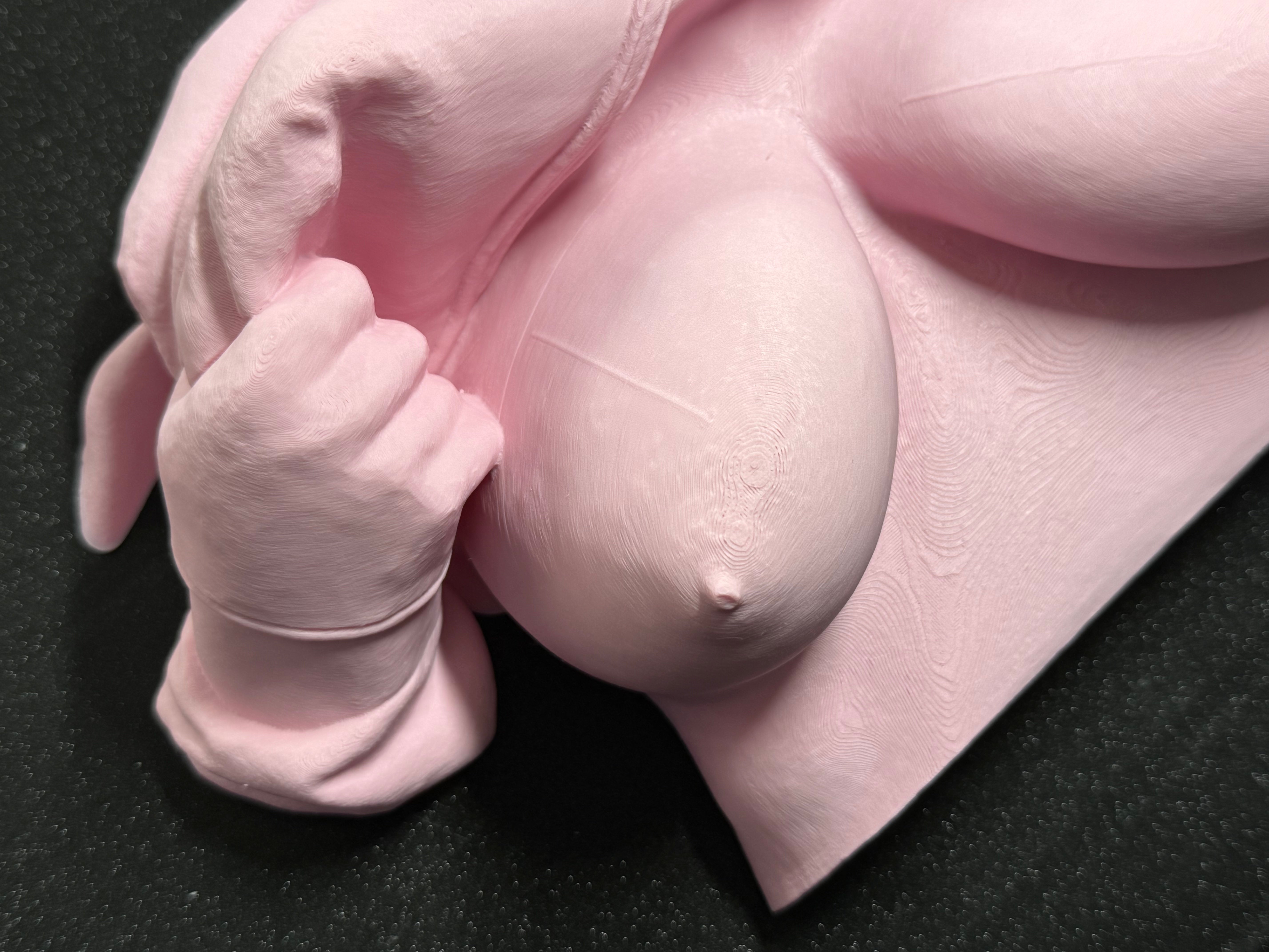 Lifting Bra Boob Wall Sculpture | 3D Printed Sensual Body Art | Bold Bedroom or Studio Decor