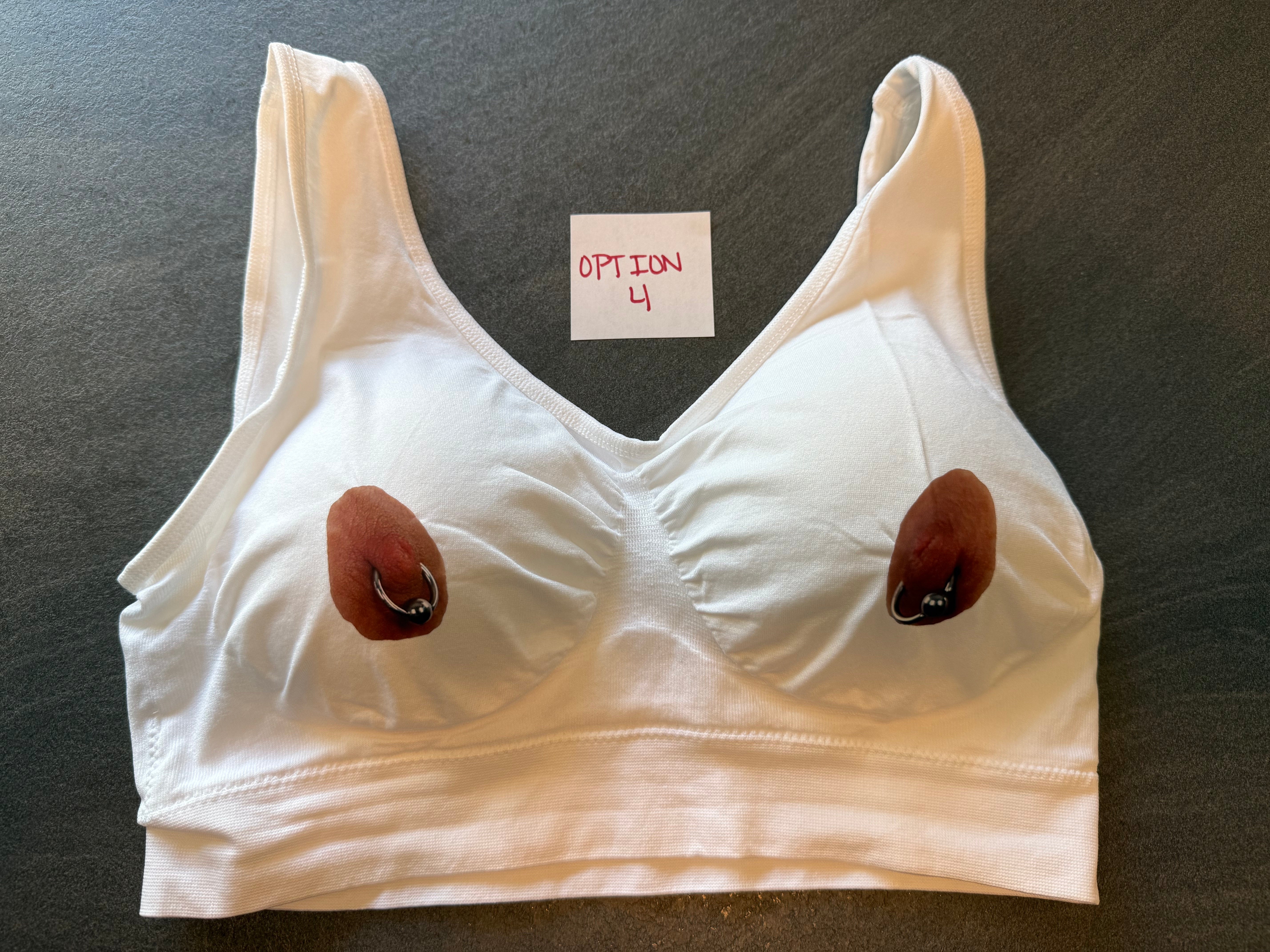 Printed Nipple Sports Bra | Novelty Festival Top & Conversation Starter | Discreet Packaging