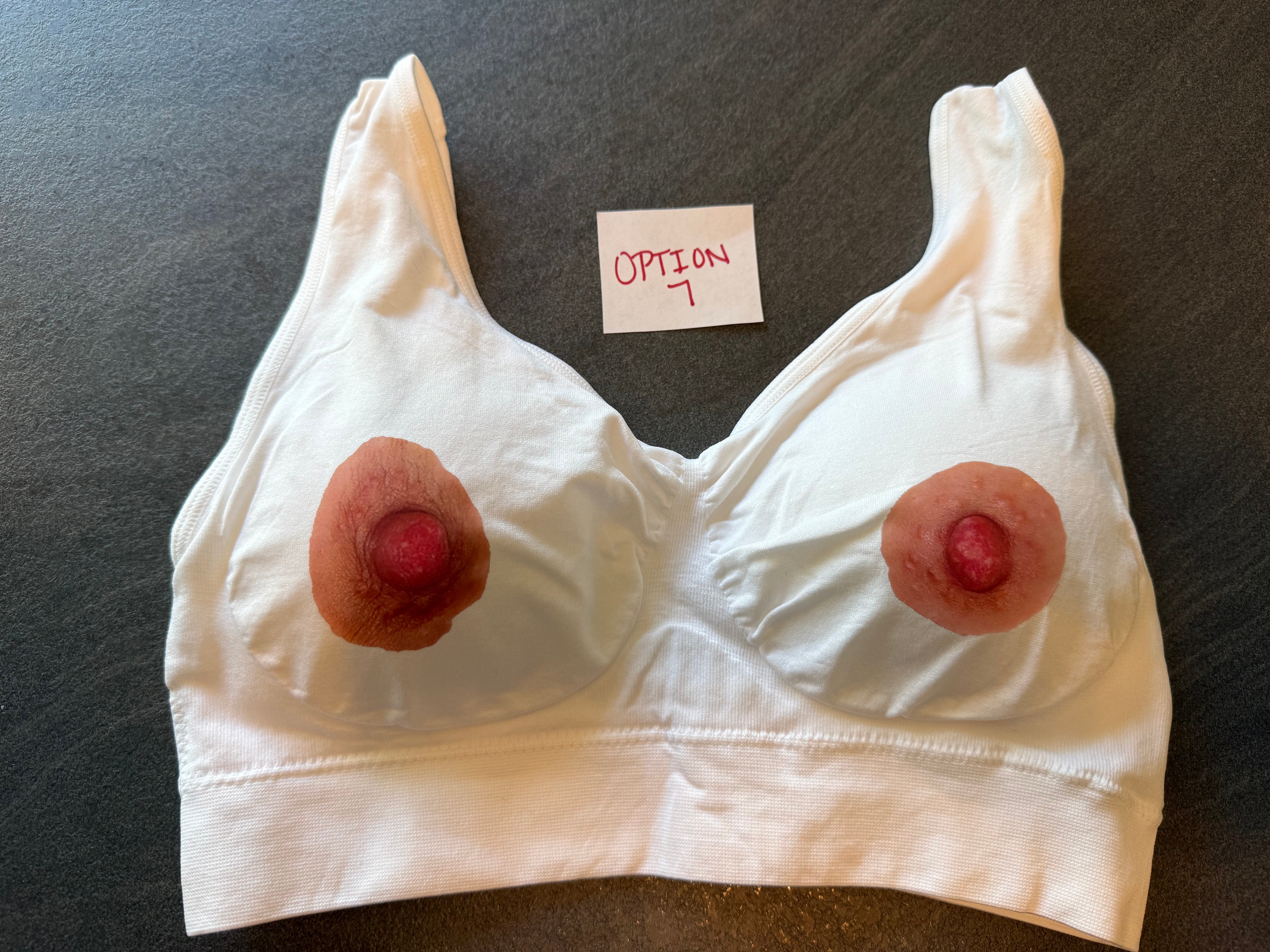 Printed Nipple Sports Bra | Novelty Festival Top & Conversation Starter | Discreet Packaging