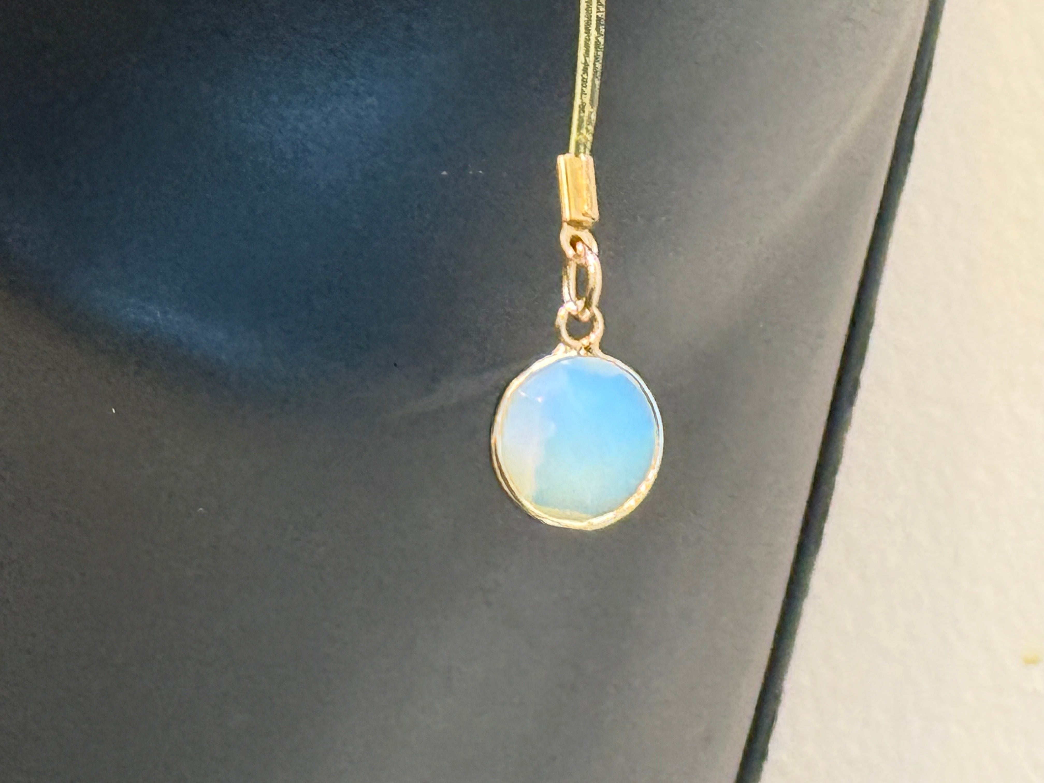 Blue Opal Nipple Tips | Adjustable Non-Piercing Gold Body Jewelry | Discreet Packaging