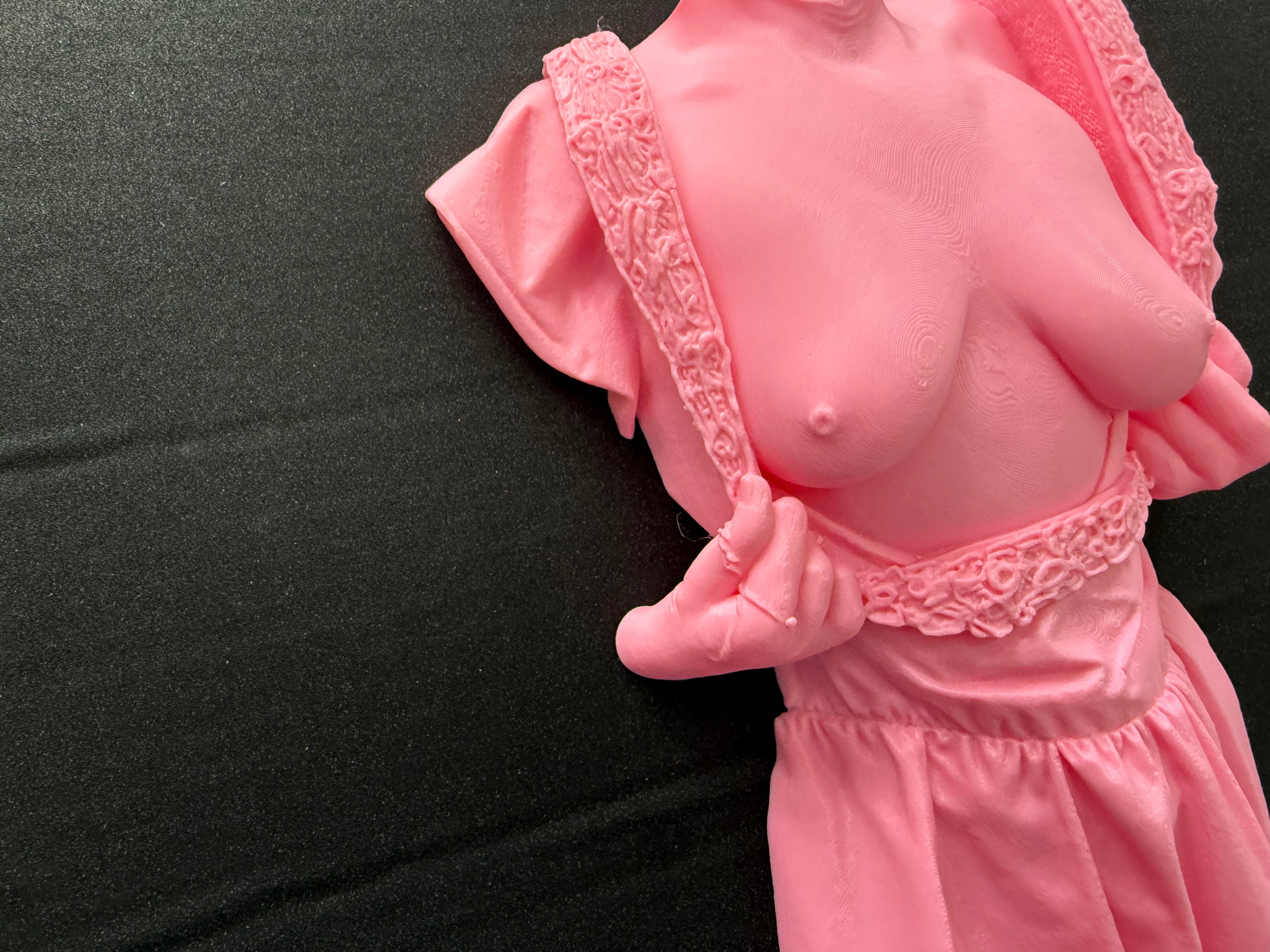 C-Kret Dress Torso Wall Sculpture – Feminine Body Art Decor