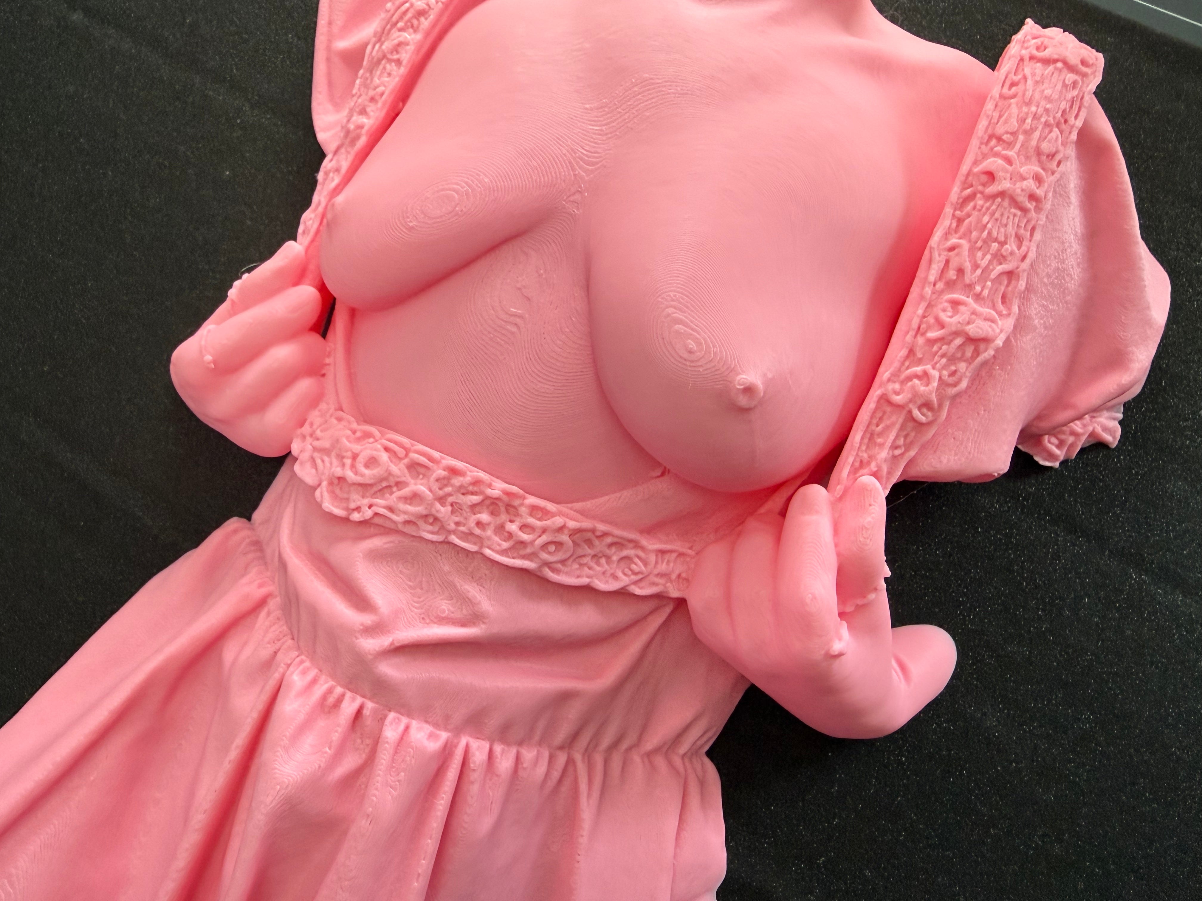 C-Kret Dress Torso Wall Sculpture | Feminine Body Art Decor | Discreet Packaging