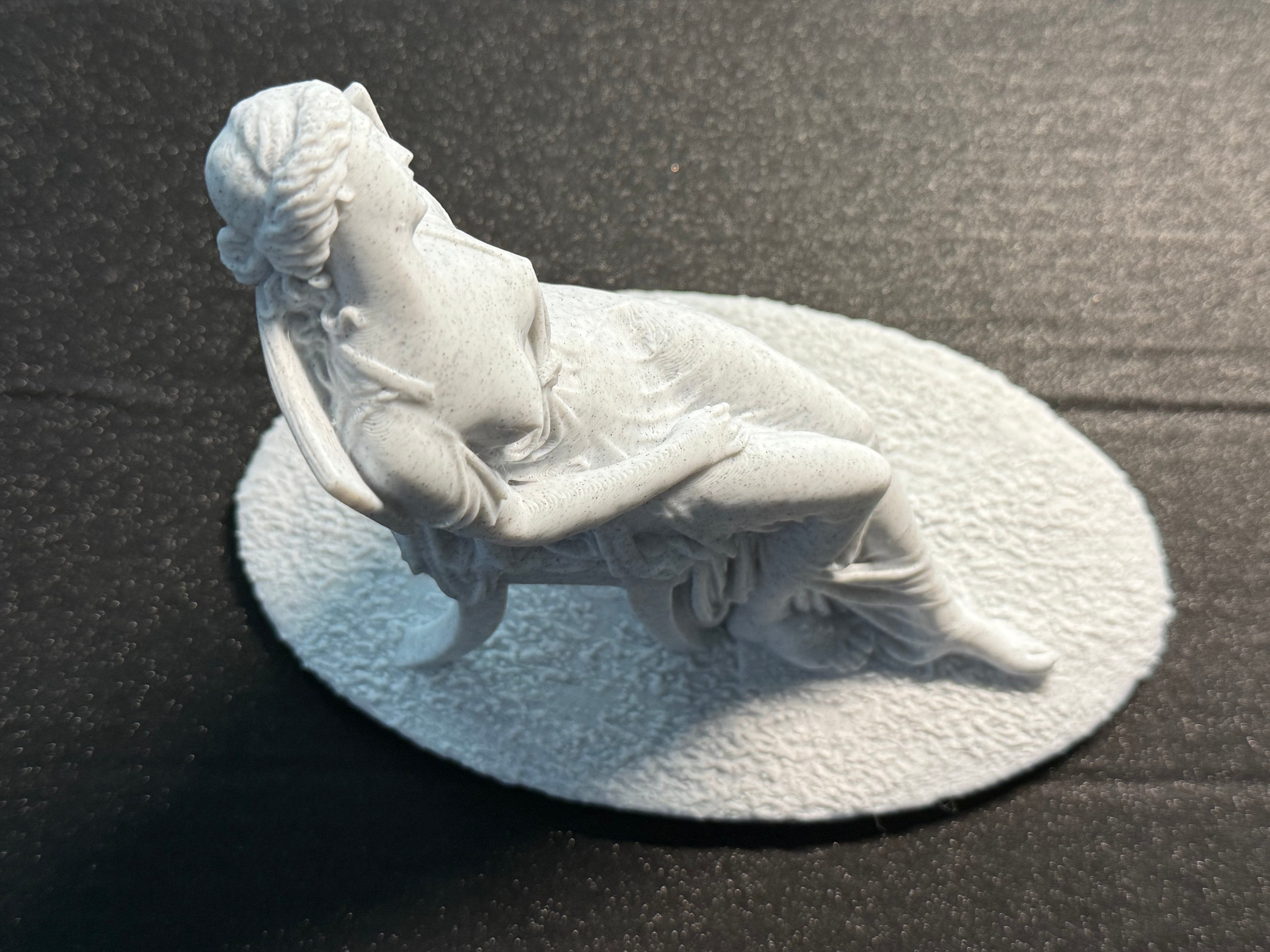Sleeping Woman Chair Sculpture | Elegant Reclining Figure Art Decor | 3D Printed Display Piece | Discreet Packaging