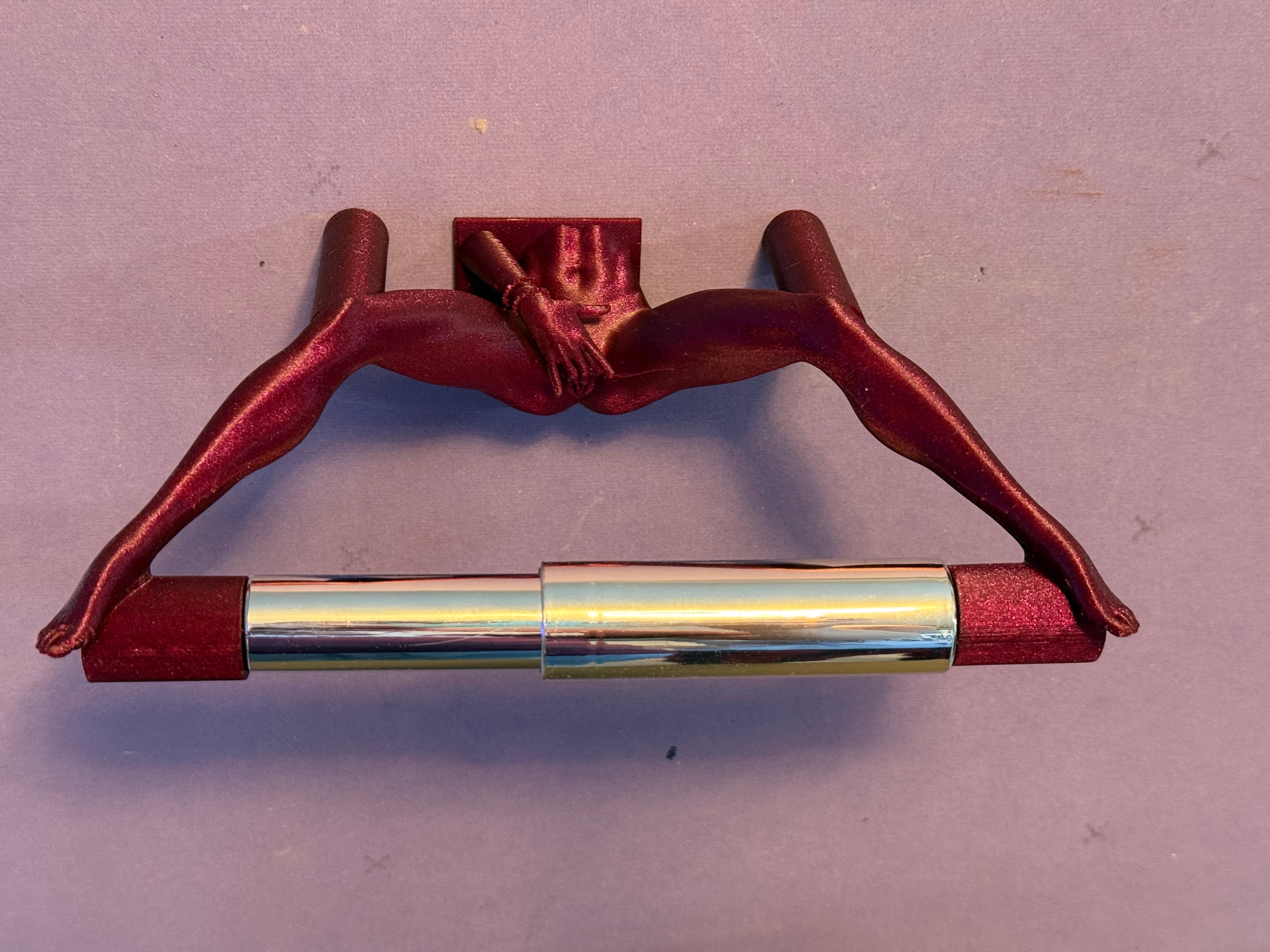 Sexy Lady Toilet Paper Holder | Functional Art for the Bold Bathroom | Unique Wall Mount Gag Gift | Discreet Packaging