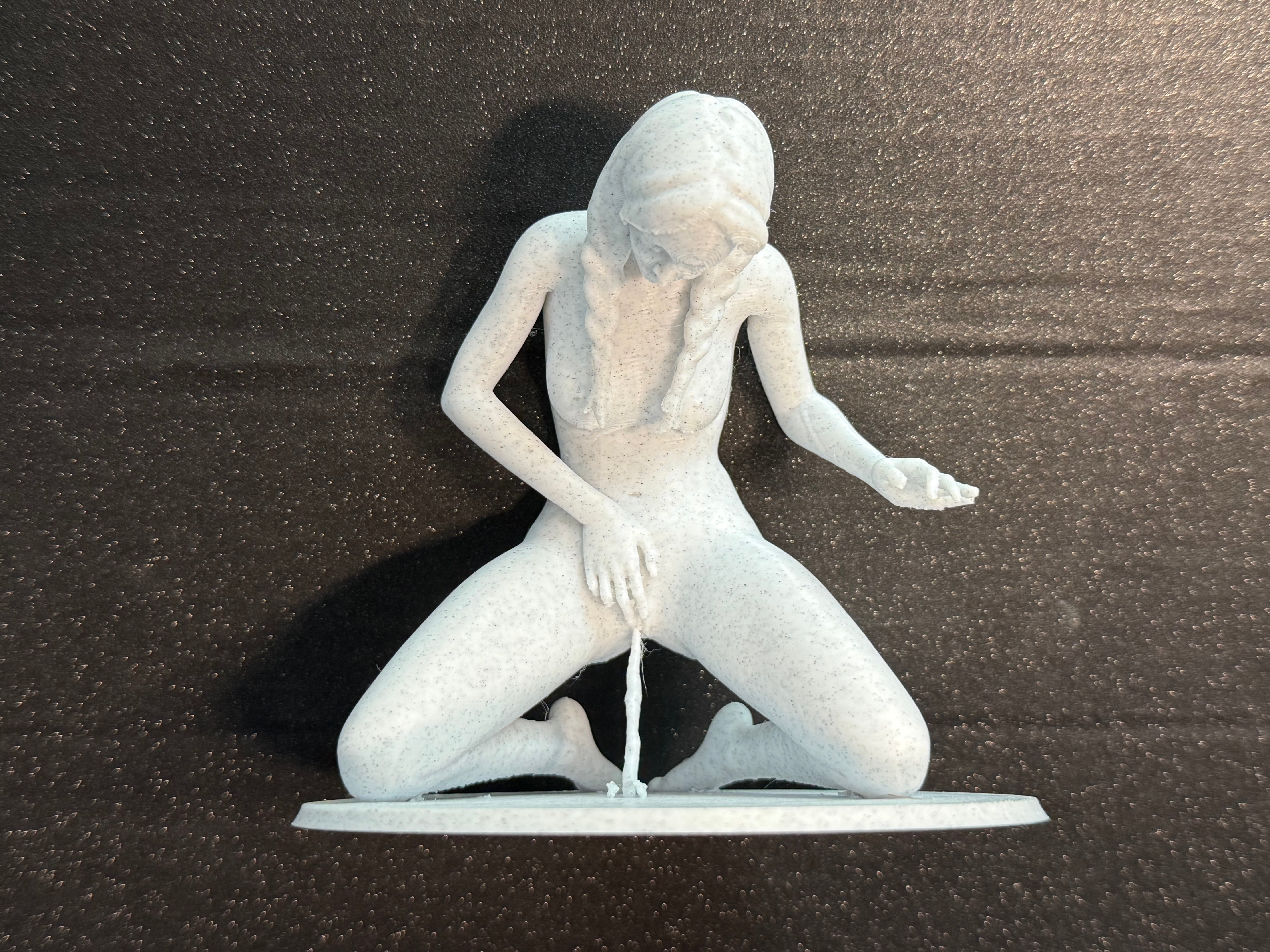 Modern Female Sculpture | Seated Figurine | Contemporary Artistic Decor | C-Kret Wear