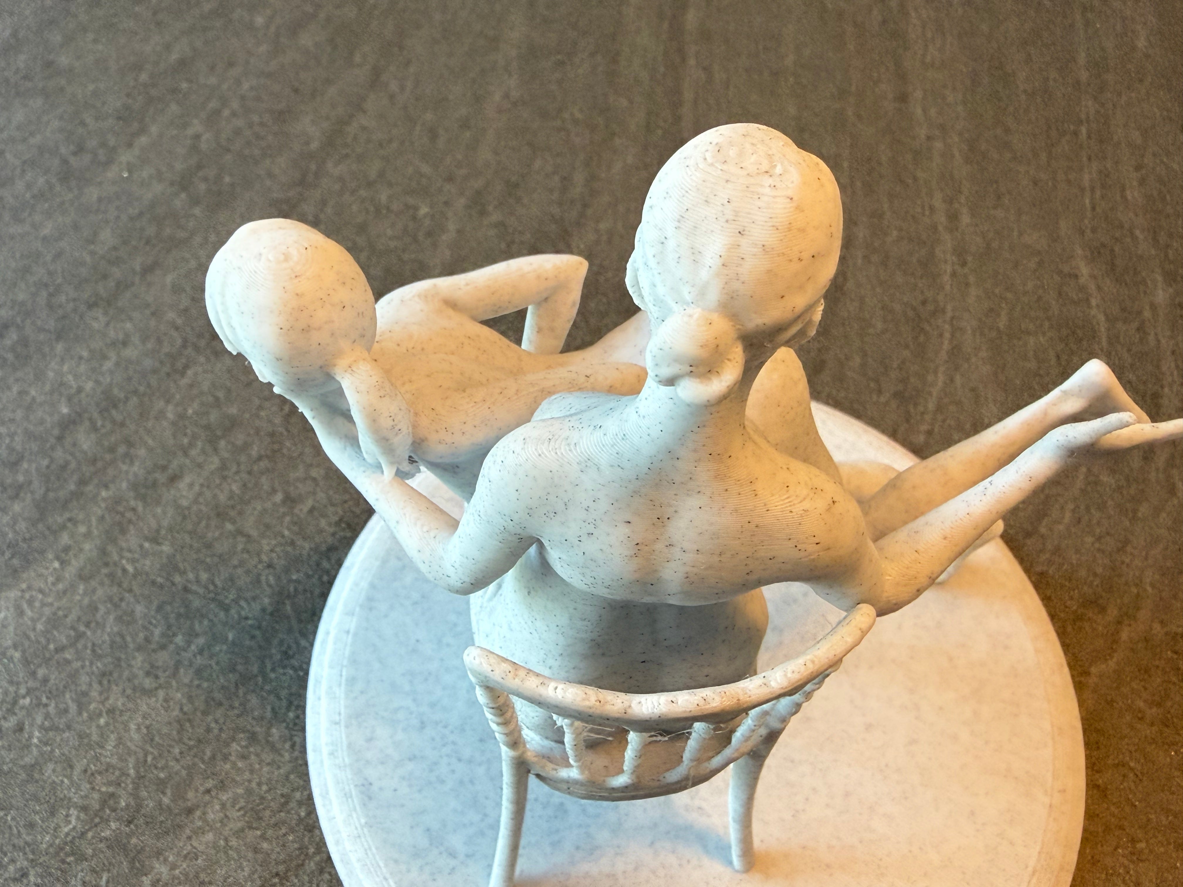 Dynamic Figurative Sculpture | Two Figure Composition | Modern Artistic Statement Piece | C-Kret Wear
