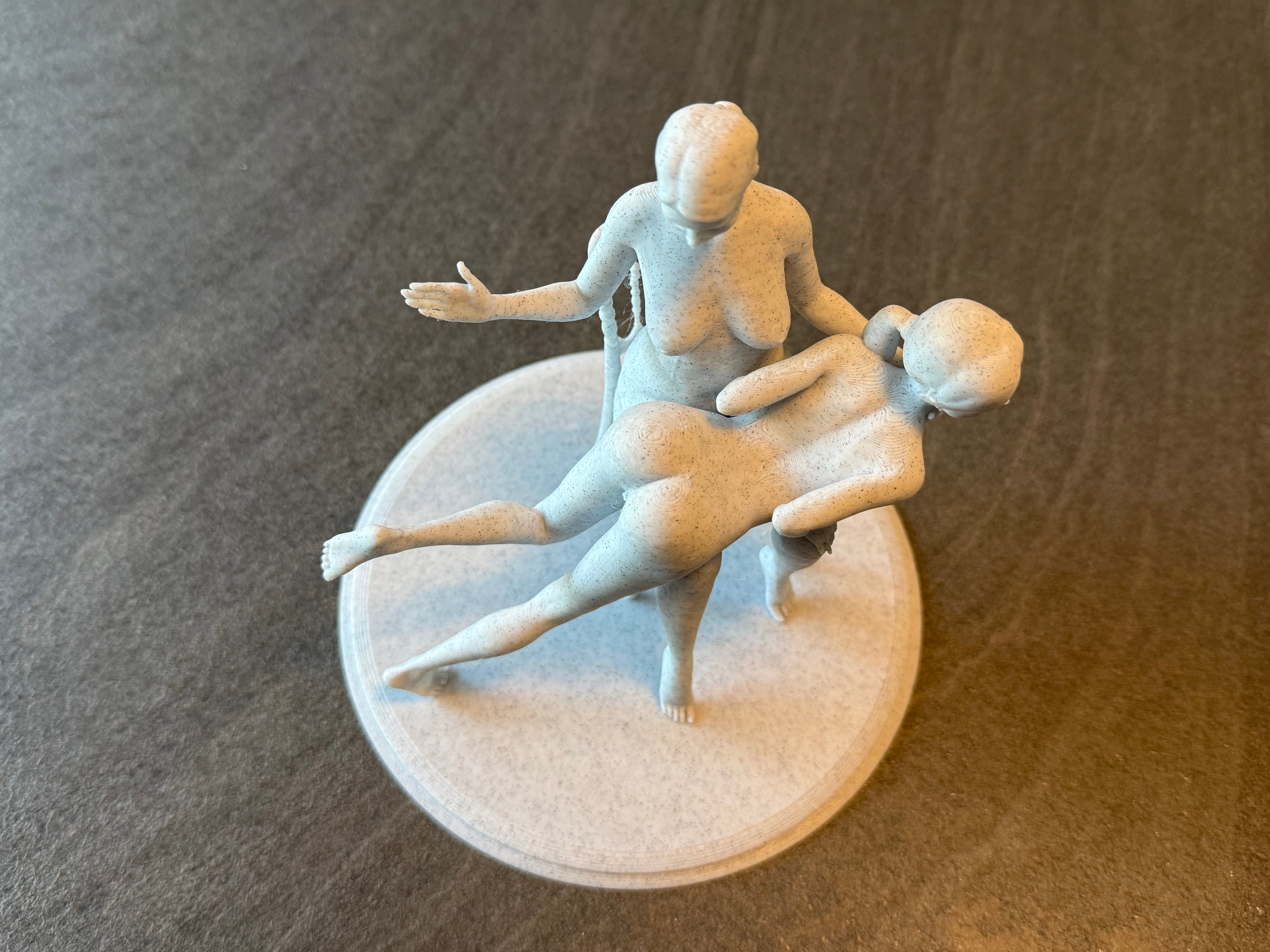 Dynamic Figurative Sculpture | Two Figure Composition | Modern Artistic Statement Piece | C-Kret Wear