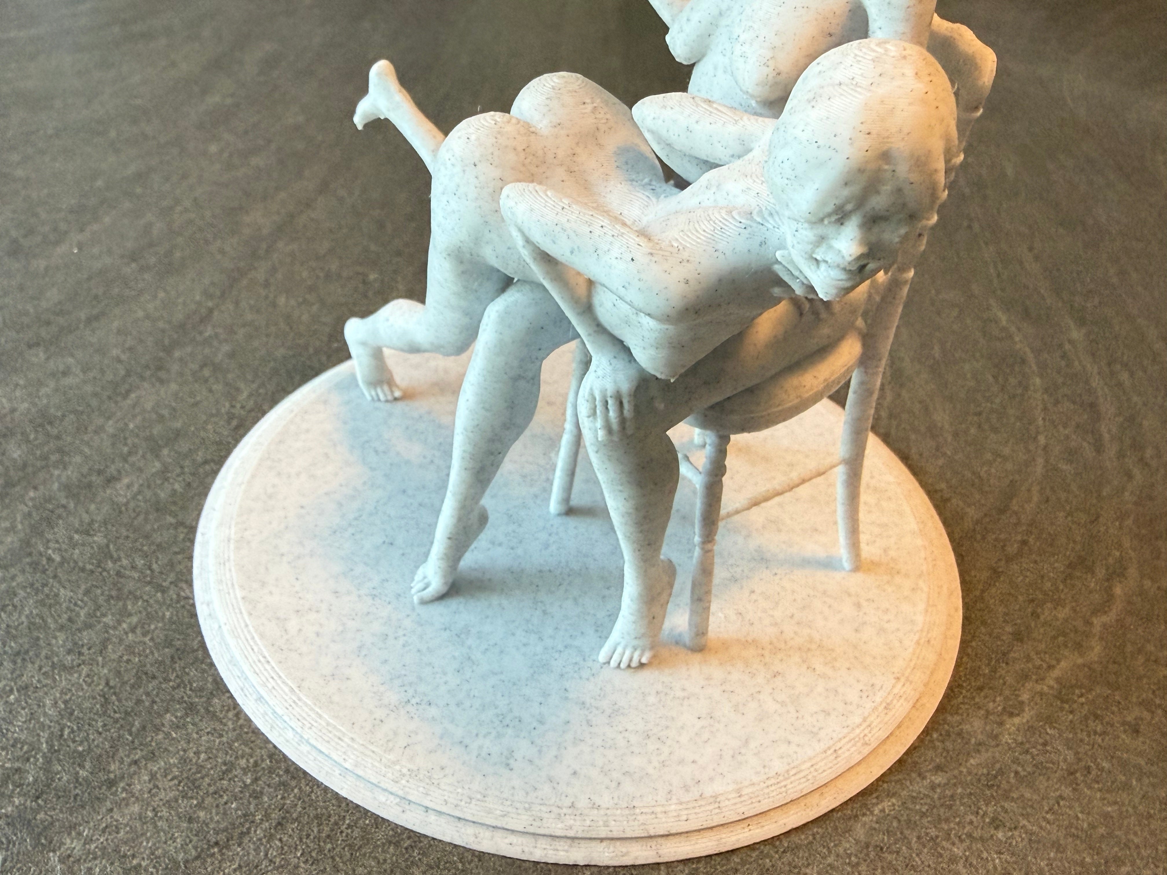 Dynamic Figurative Sculpture | Two Figure Composition | Modern Artistic Statement Piece | C-Kret Wear