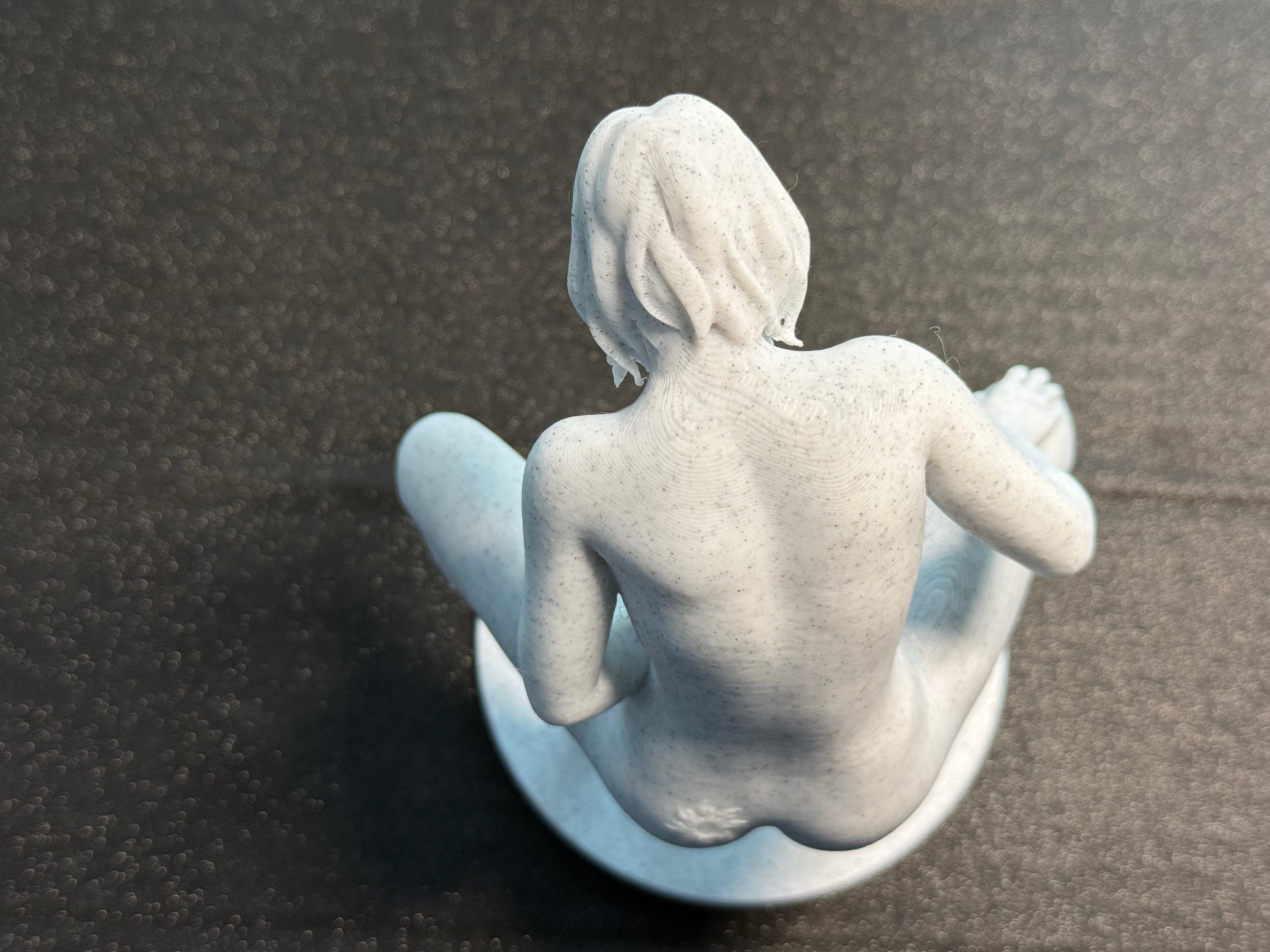 Modern Female Sculpture | Seated Figurine | Bold Artistic Decor | C-Kret Wear