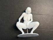 Modern Female Sculpture | Seated Figurine | Bold Artistic Decor | C-Kret Wear