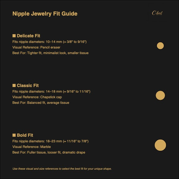 Blue Opal Nipple Tips | Adjustable Non-Piercing Gold Body Jewelry | Discreet Packaging