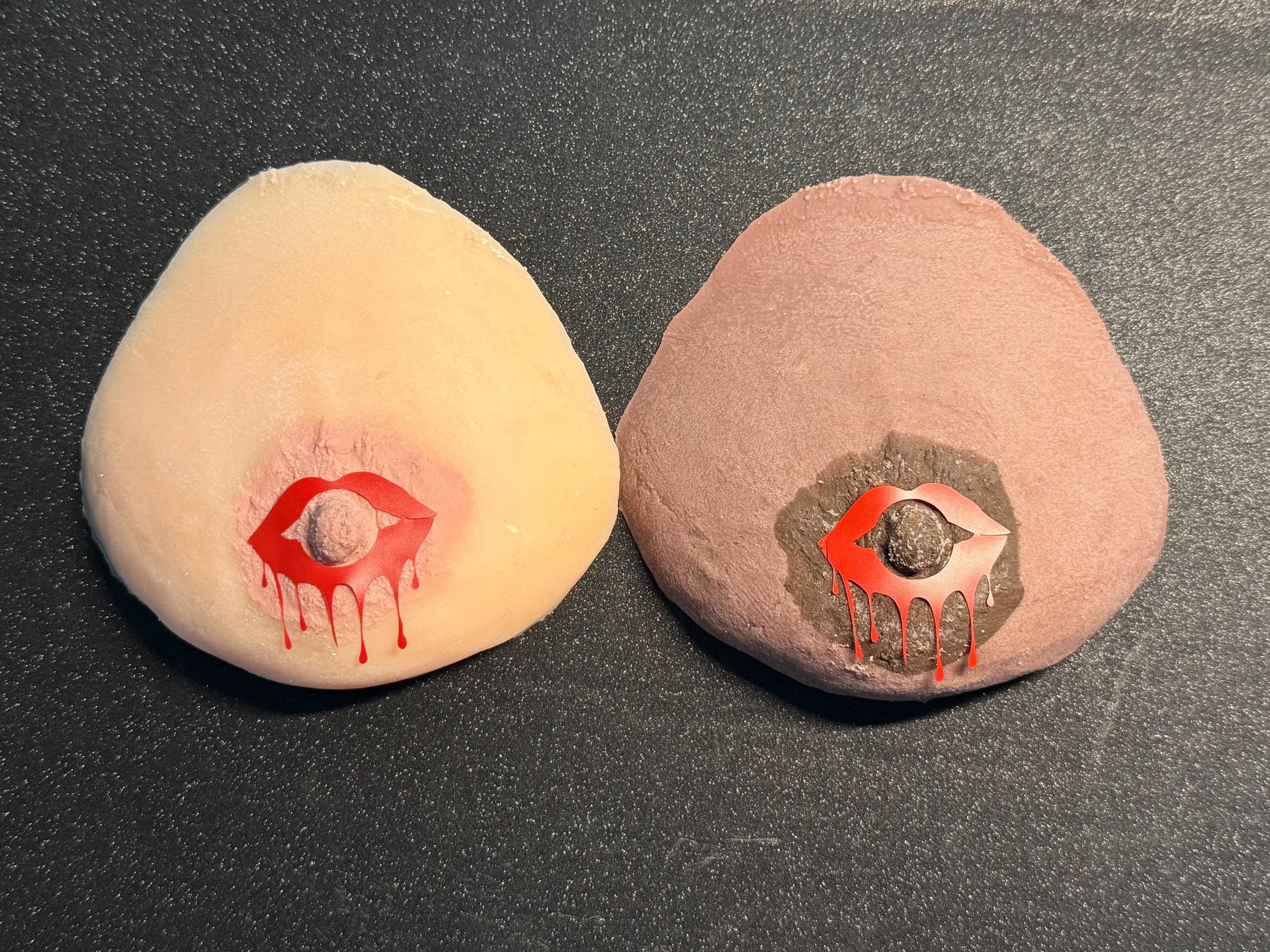 Red Lips Nipple Stickers | Kiss Marks | Medical Grade Adhesive | Discreet Packaging