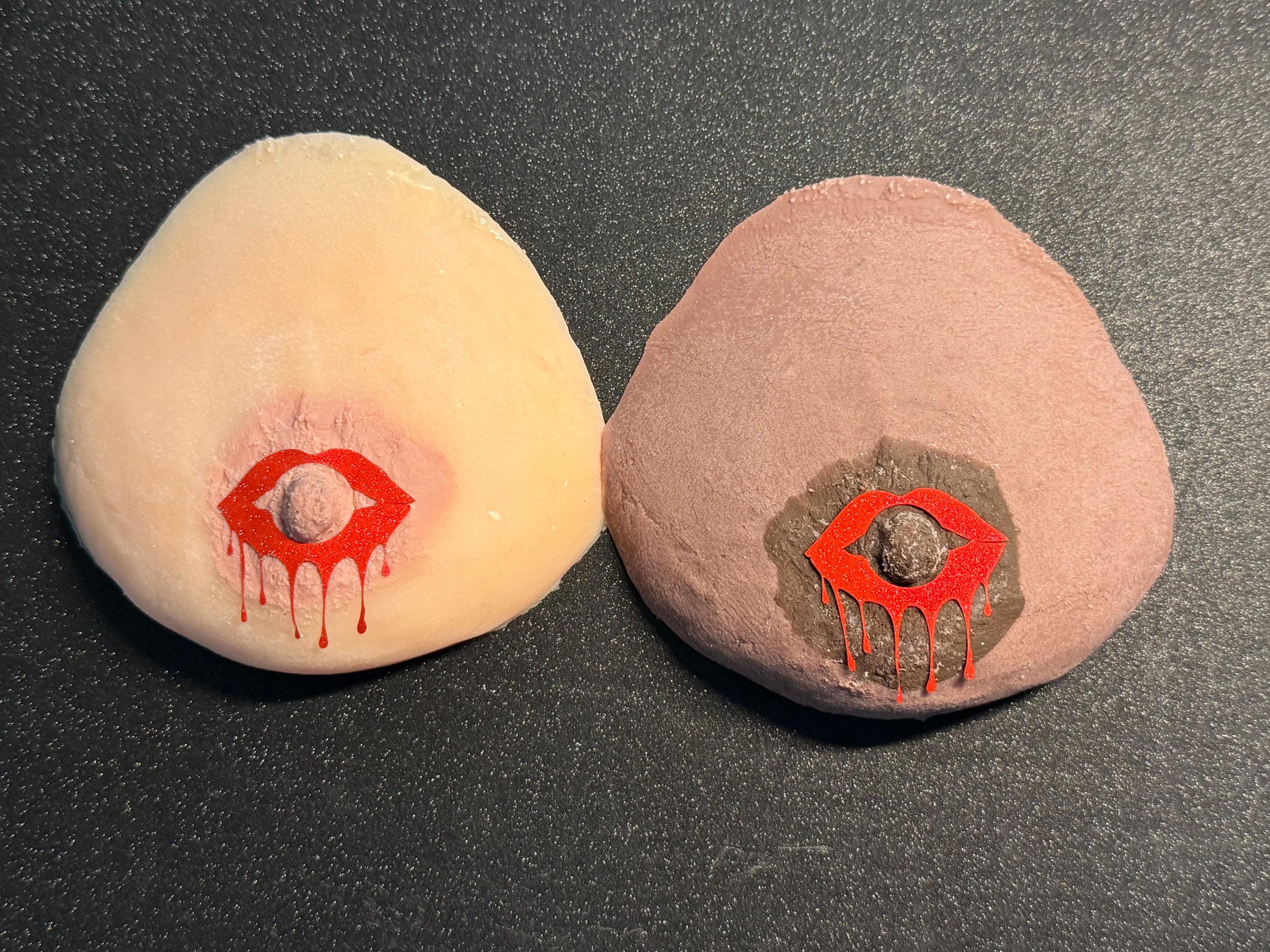 Red Lips Nipple Stickers | Kiss Marks | Medical Grade Adhesive | Discreet Packaging