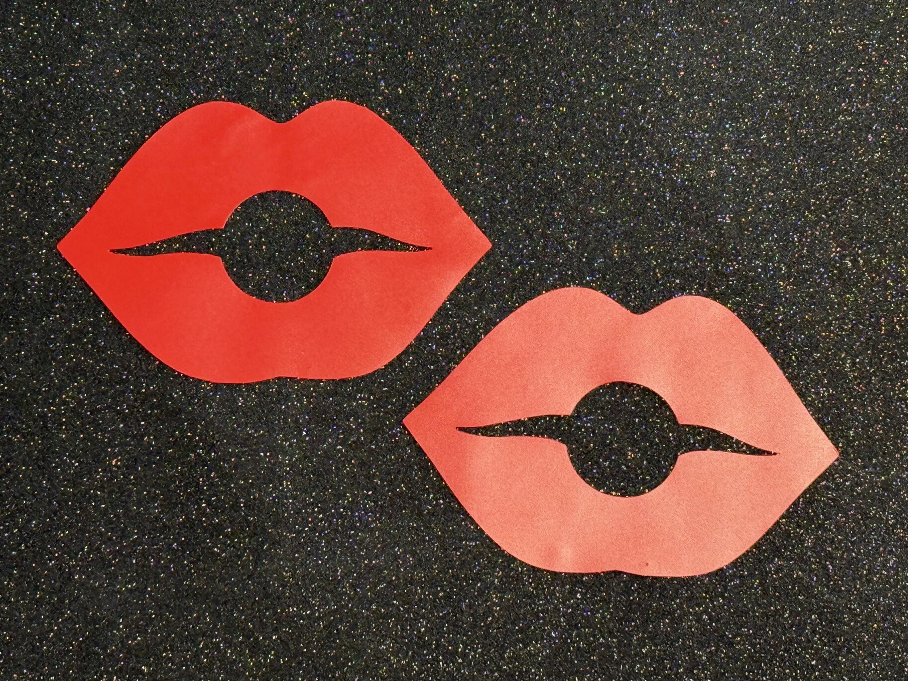 Red Lips Nipple Stickers | Medical Grade Adhesive | Latex-Free | Discreet Packaging