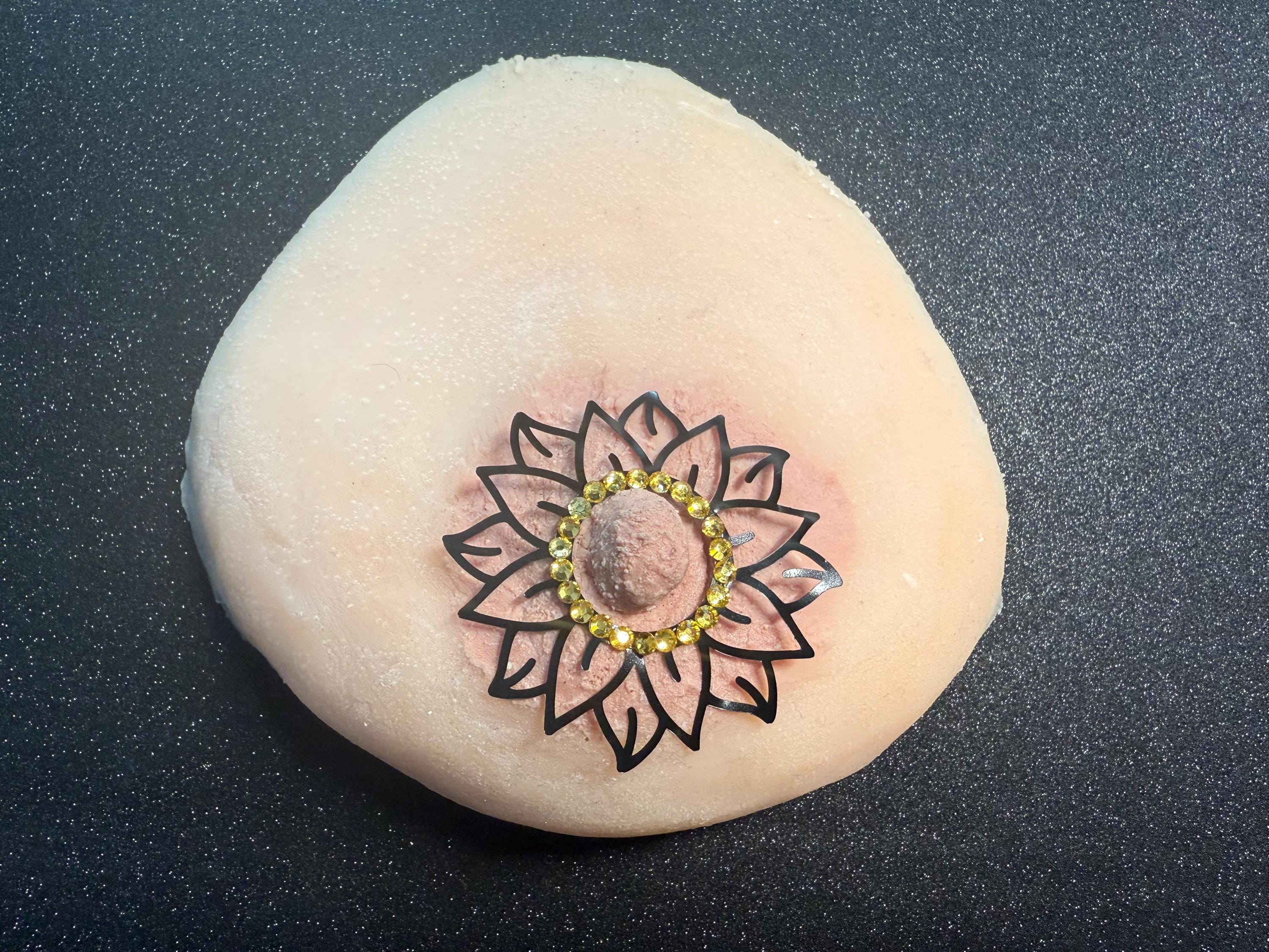 Rhinestone Flower Body Pasty | Rave Festival Body Jewelry | Discreet Packaging