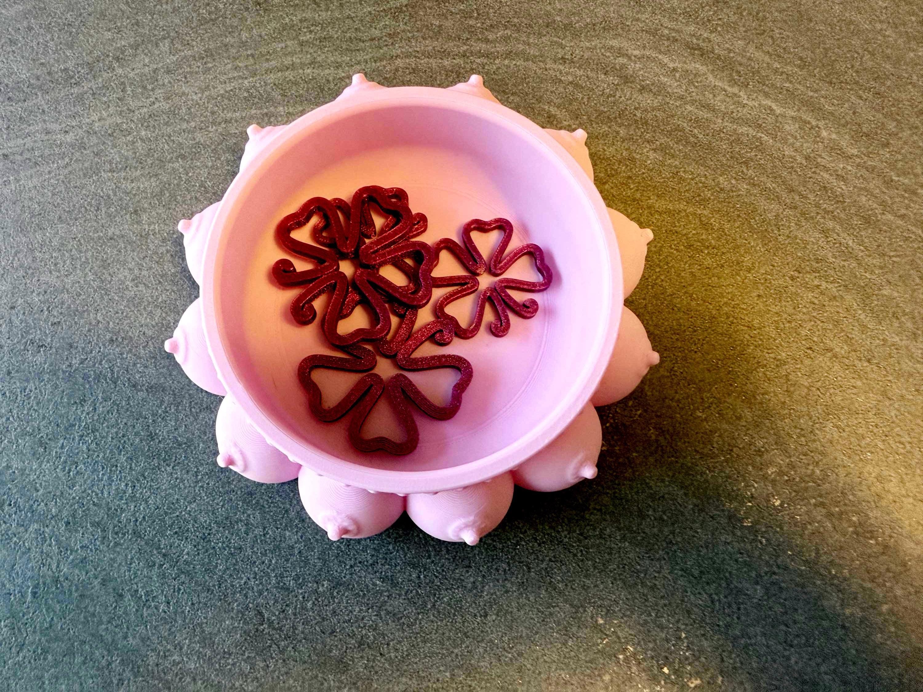 Boob Trinket Dish | 3D Printed Funny Jewelry Holder or Desk Bowl | Handmade Body-Positive Decor | Discreet Packaging
