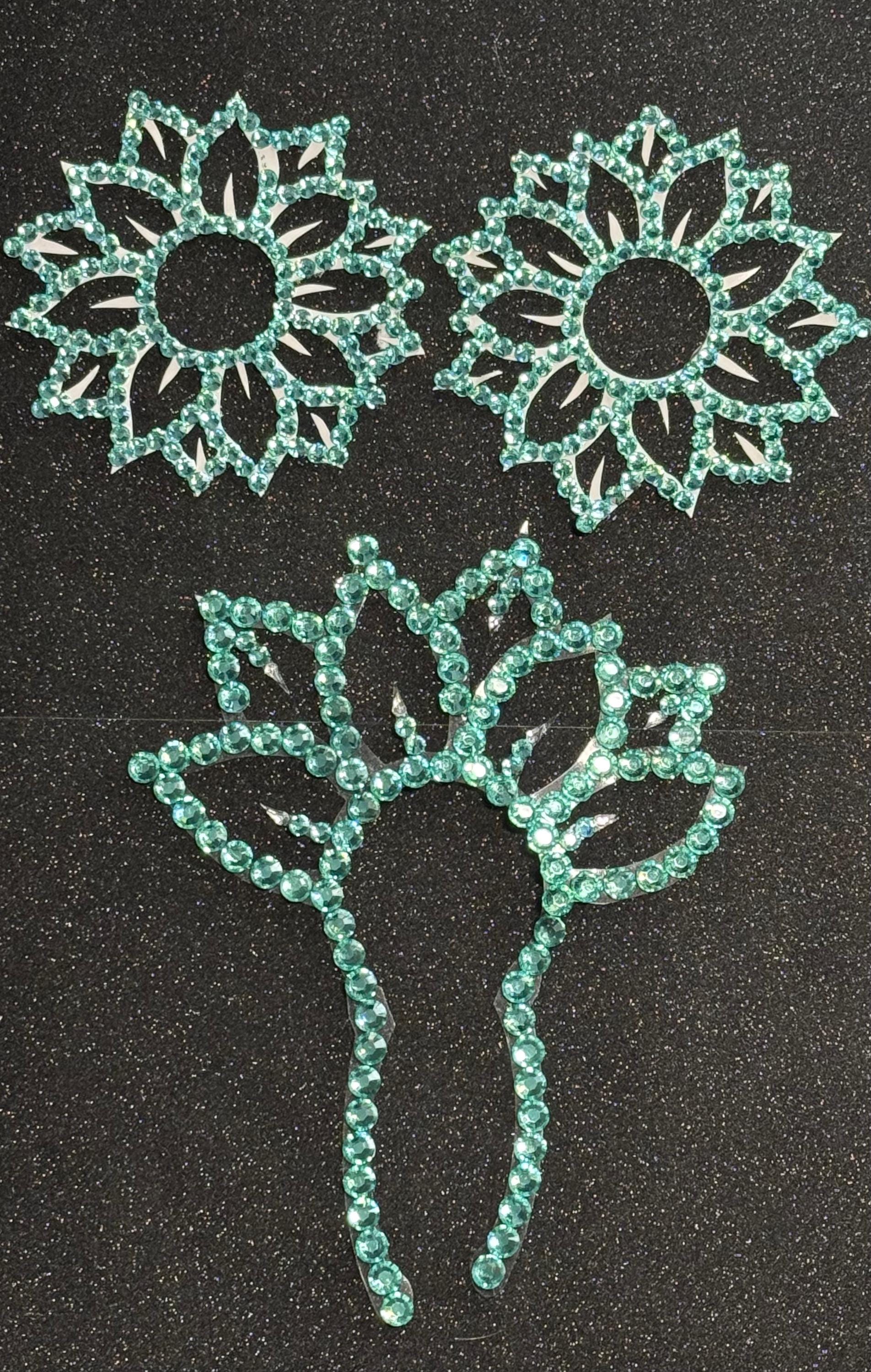 Rhinestone Flower Nipple Pasty | Rave Body Jewelry | Discreet Packaging