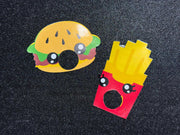 Burger and Fries Nipple Pasties | Playful Food Lover Gift | Discreet Packaging