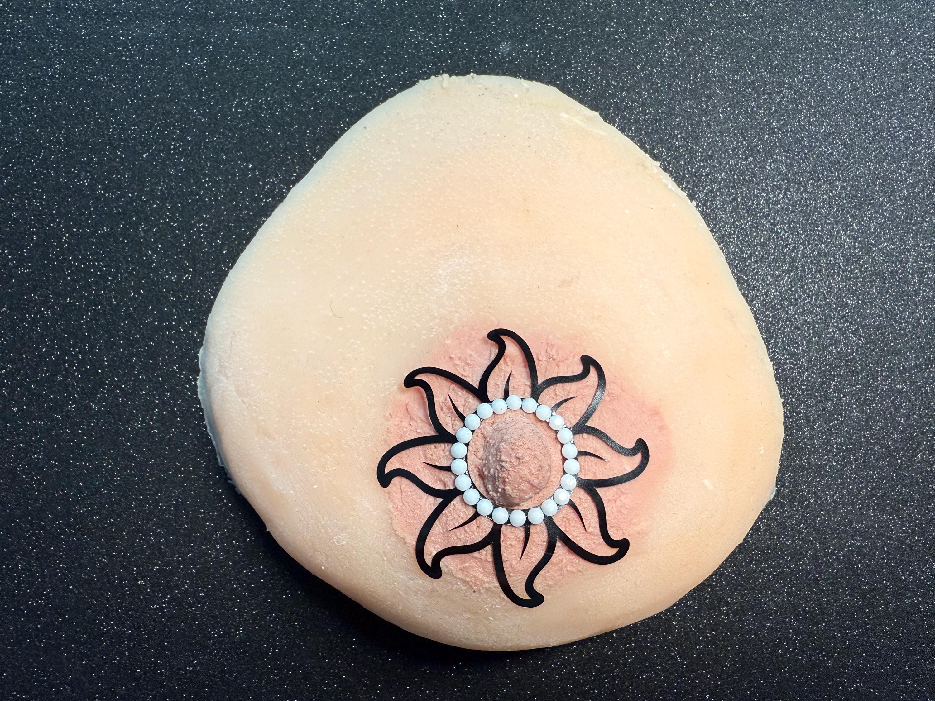 Rhinestone Flower Body Pasty: Rave Festival Body Jewelry | Discreet Packaging