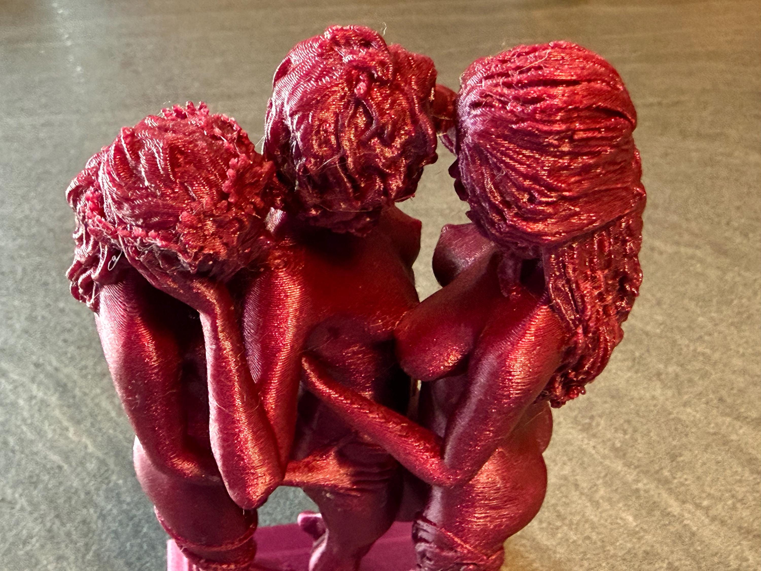 Trio Woman Sculpture | Contemporary Female Form Decor | Handmade Multi-Figure Artwork | Discreet Packaging