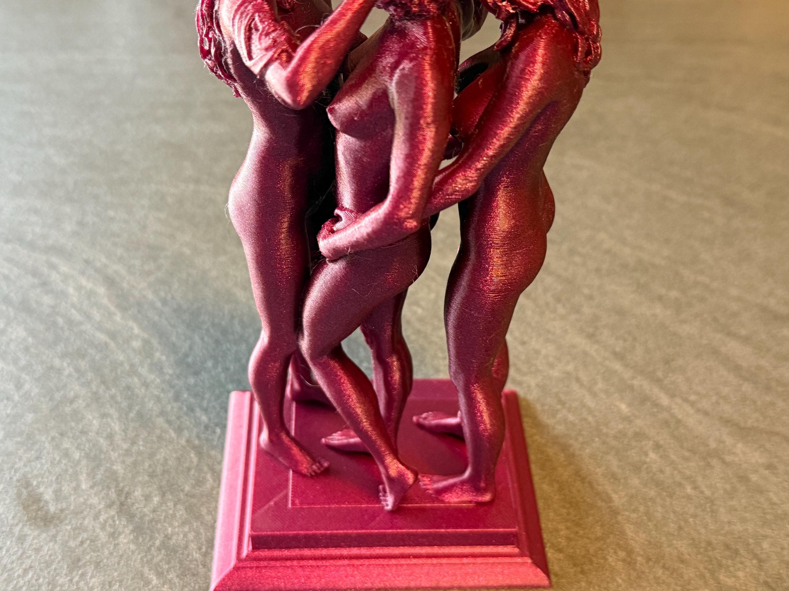 Trio Woman Sculpture | Contemporary Female Form Decor | Handmade Multi-Figure Artwork | Discreet Packaging