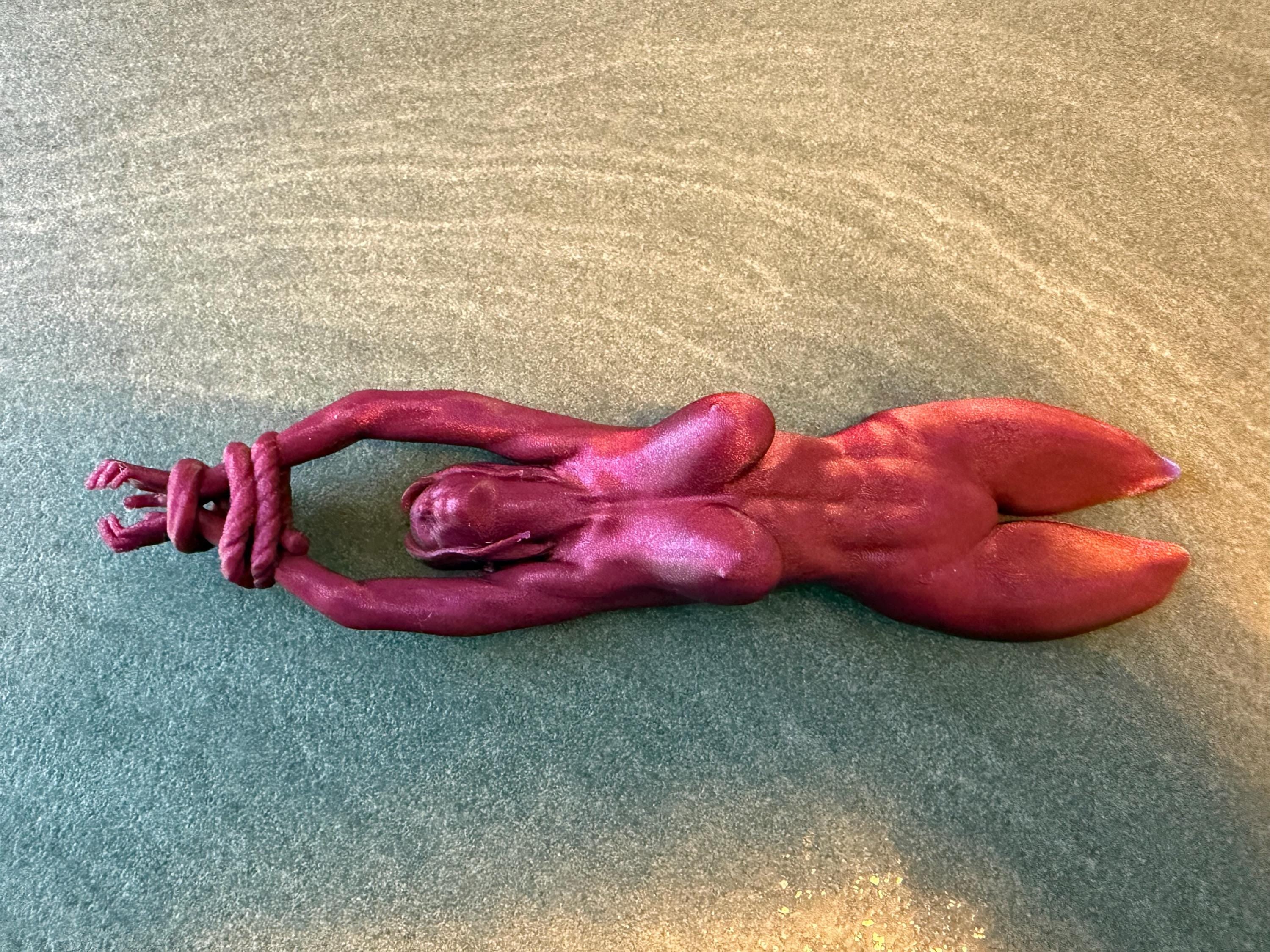 Modern Nude Woman Sculpture | 3D Printed Abstract Extended Pose Art Figure | Contemporary Decor | Discreet Packaging