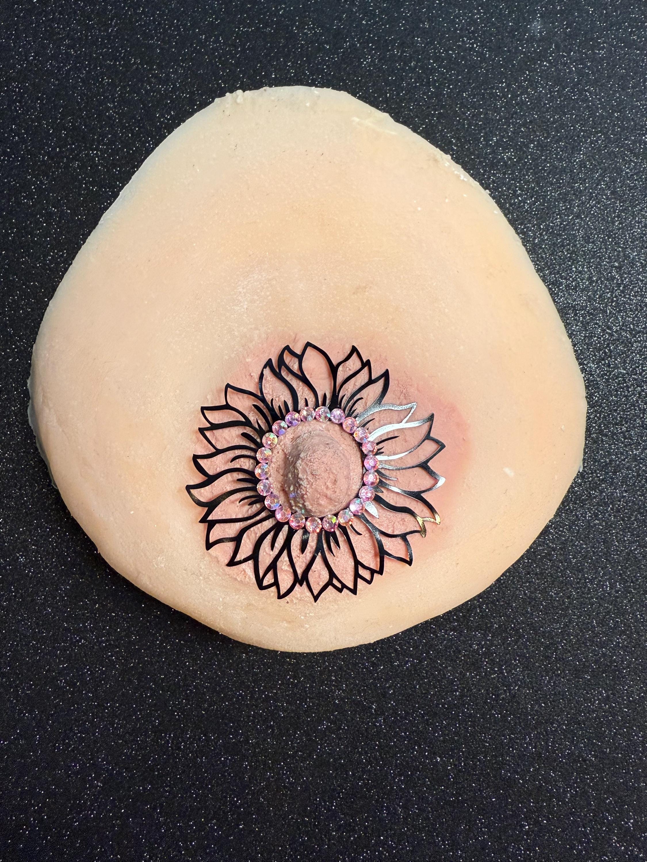 Rhinestone Flower Body Pasty | Rave Festival Body Jewelry | Discreet Packaging