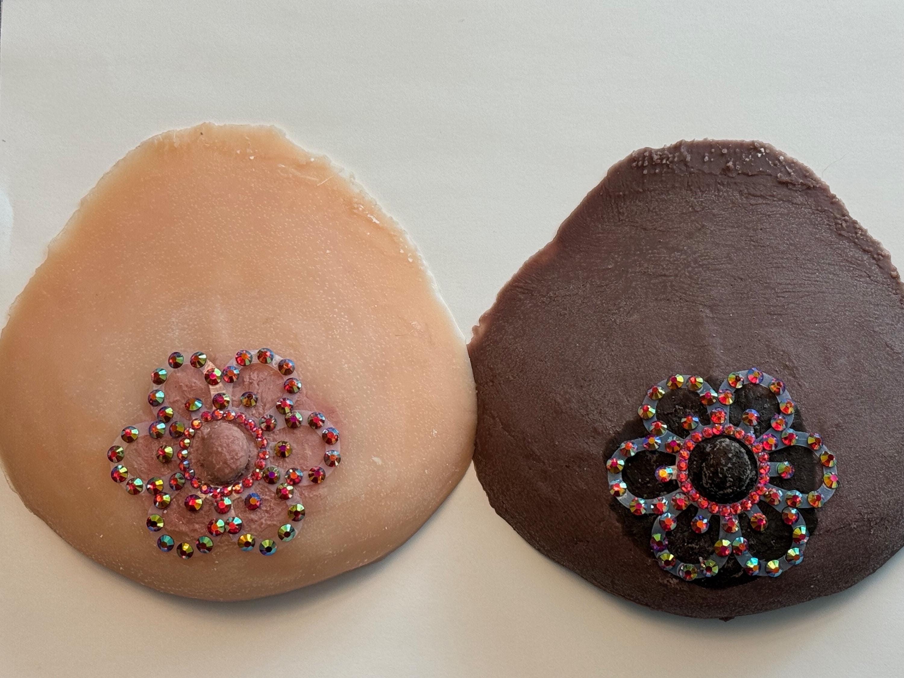Rhinestone Flower Nipple Pasty | Rave Body Jewelry | Discreet Packaging