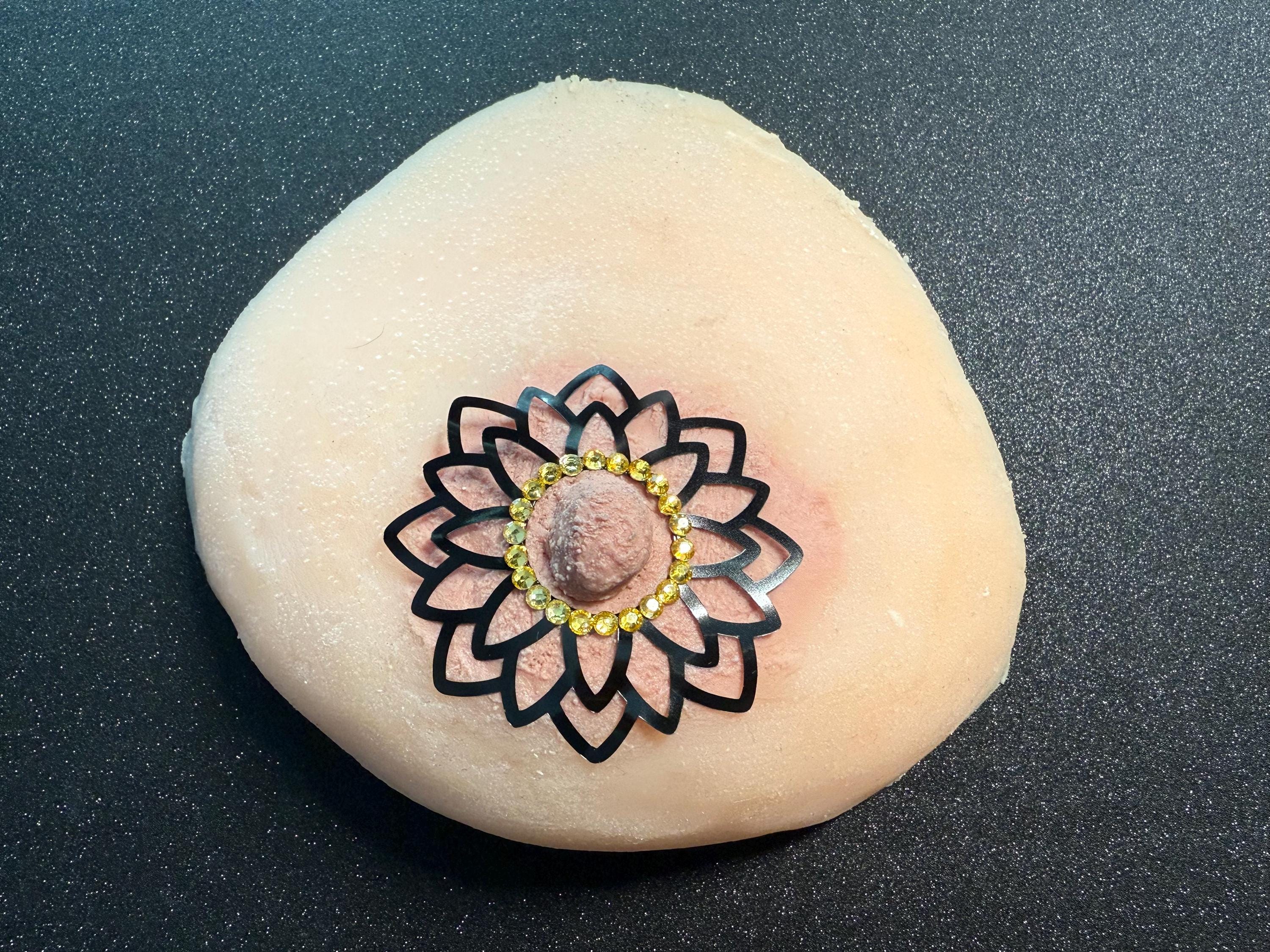 Rhinestone Flower Body Pasty | Rave Festival Body Jewelry | Discreet Packaging