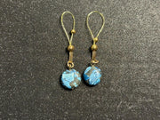 Ocean Blue Nipple Jewelry | Speckled Stone | 18K Gold Plated | Non-Pierced | Discreet Packaging