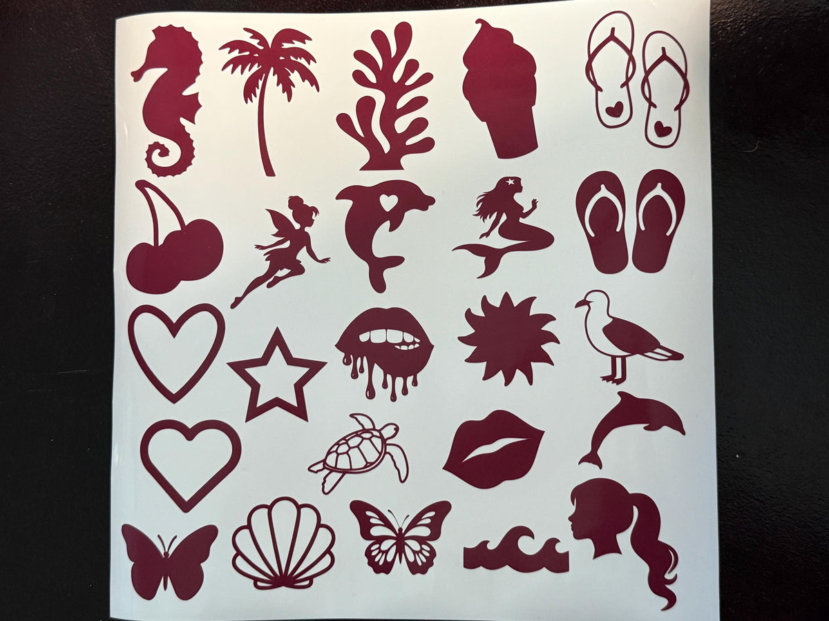 Hk Sticker Tan Beach Tan Line Stickers: Self Adhesive Body Tanning Decals – C-Kret Wear