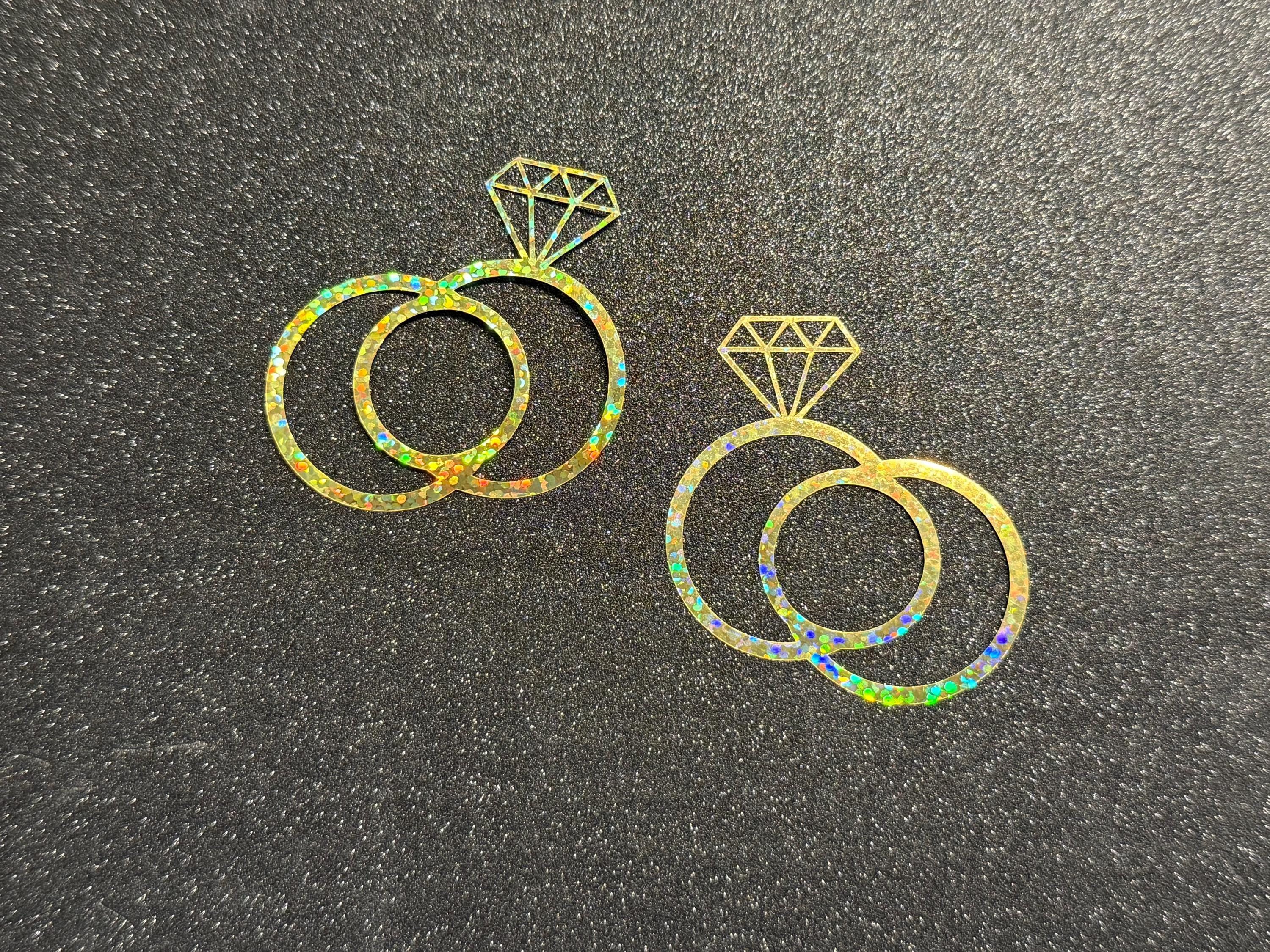 Intertwined Wedding Rings Nipple Stickers | Braless Bridal Sparkle | Discreet Packaging