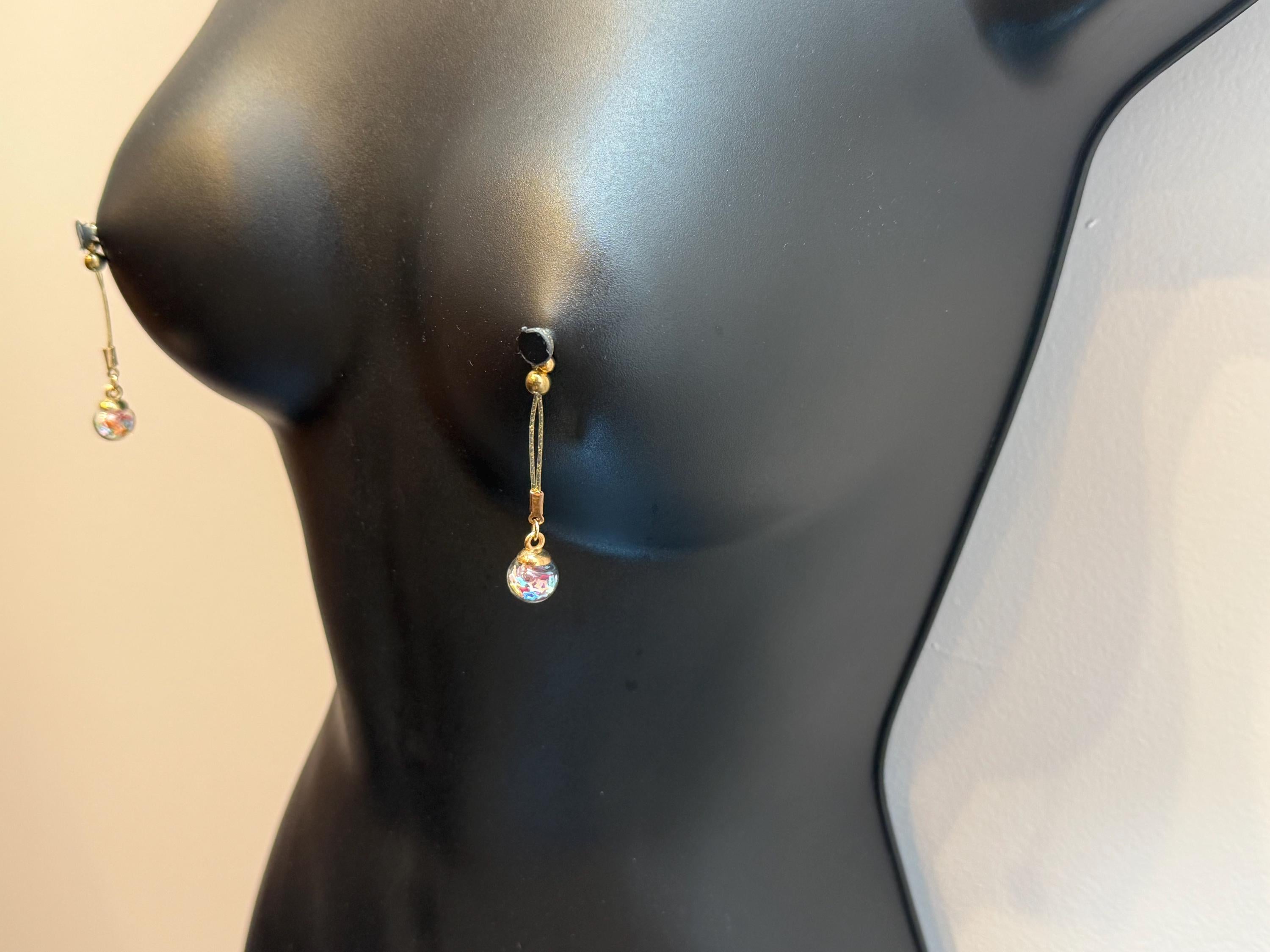 Glitter Ball Nipple Jewelry | Silver, Pearl & Star Nip Tips | Discreet Packaging