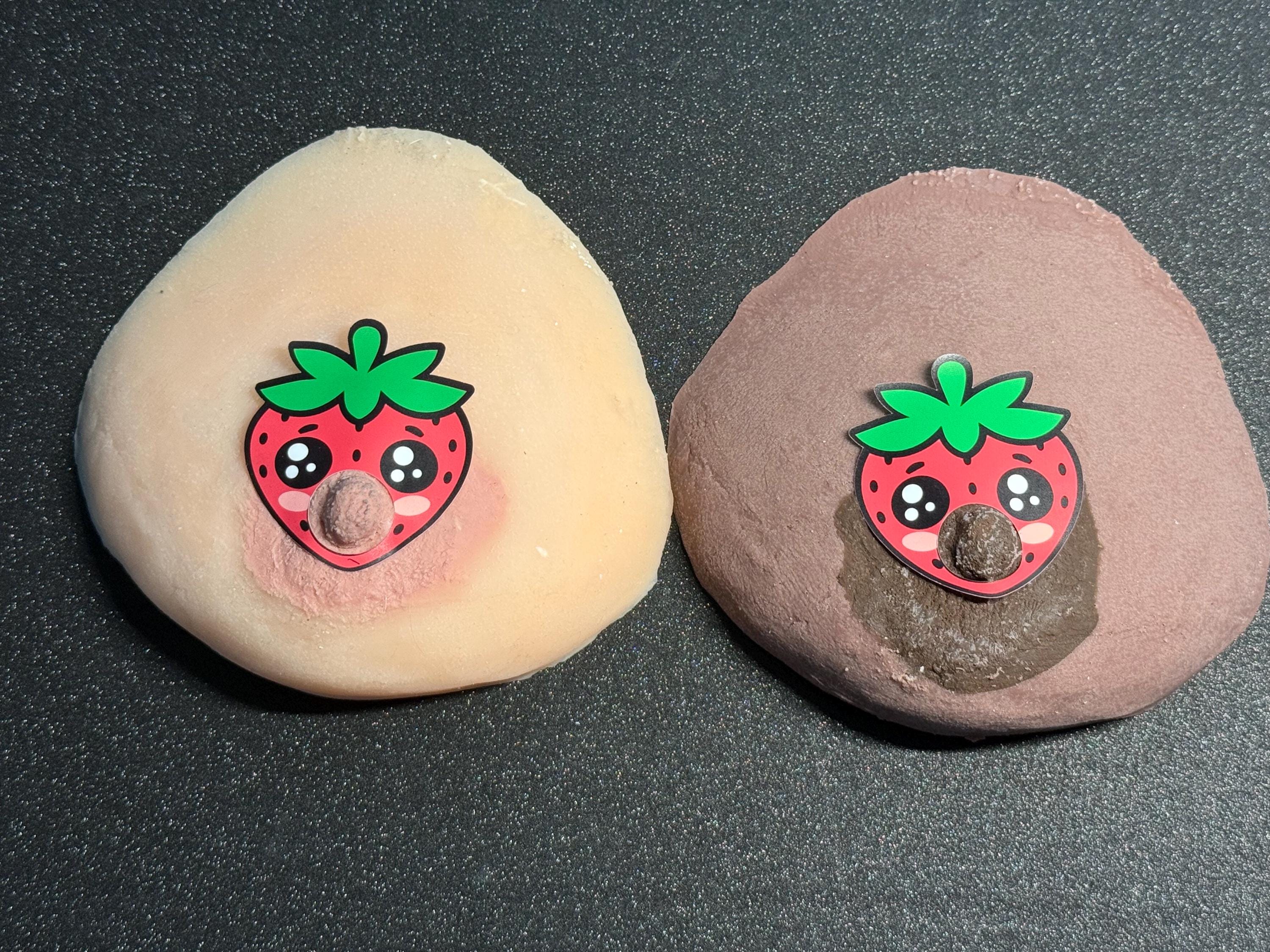 Playful Strawberry Pasties | Medical Grade Adhesive | Latex-Free | Discreet Packaging