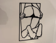 Abstract Line Wall Art | Silhouette Sculpture | Minimalist Figure Design | Contemporary Home Decor | Discreet Packaging