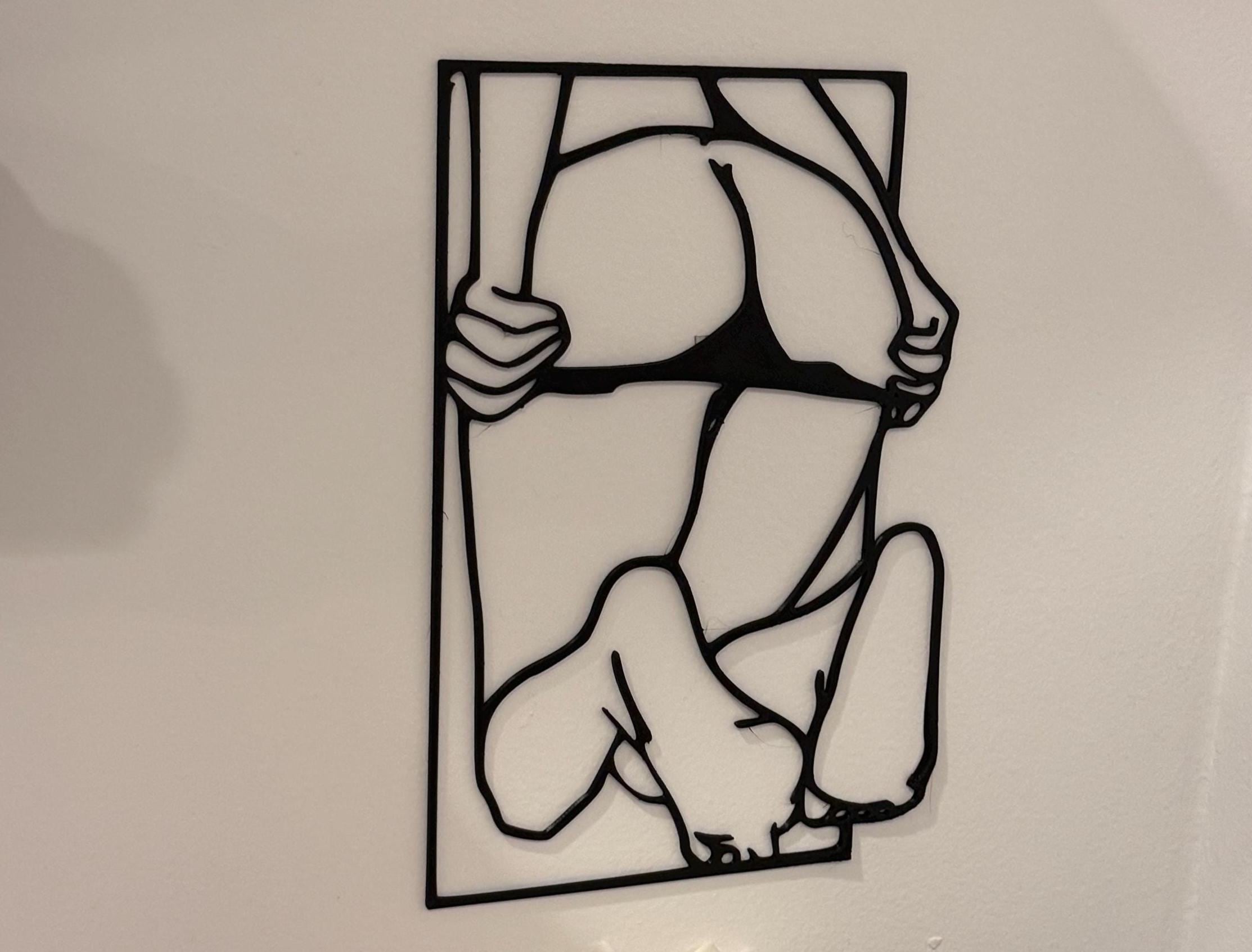 Abstract Line Wall Art | Silhouette Sculpture | Minimalist Figure Design | Contemporary Home Decor | Discreet Packaging