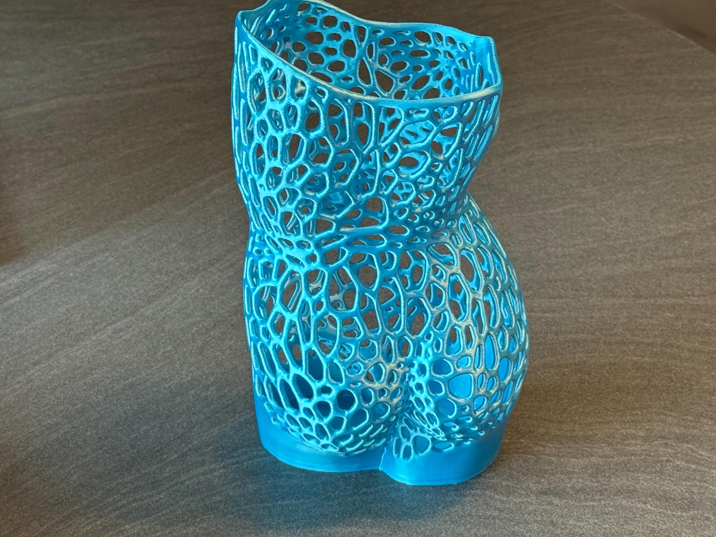Lace Pattern Torso Vase | Art Deco Inspired Female Form Planter | Discreet Packaging
